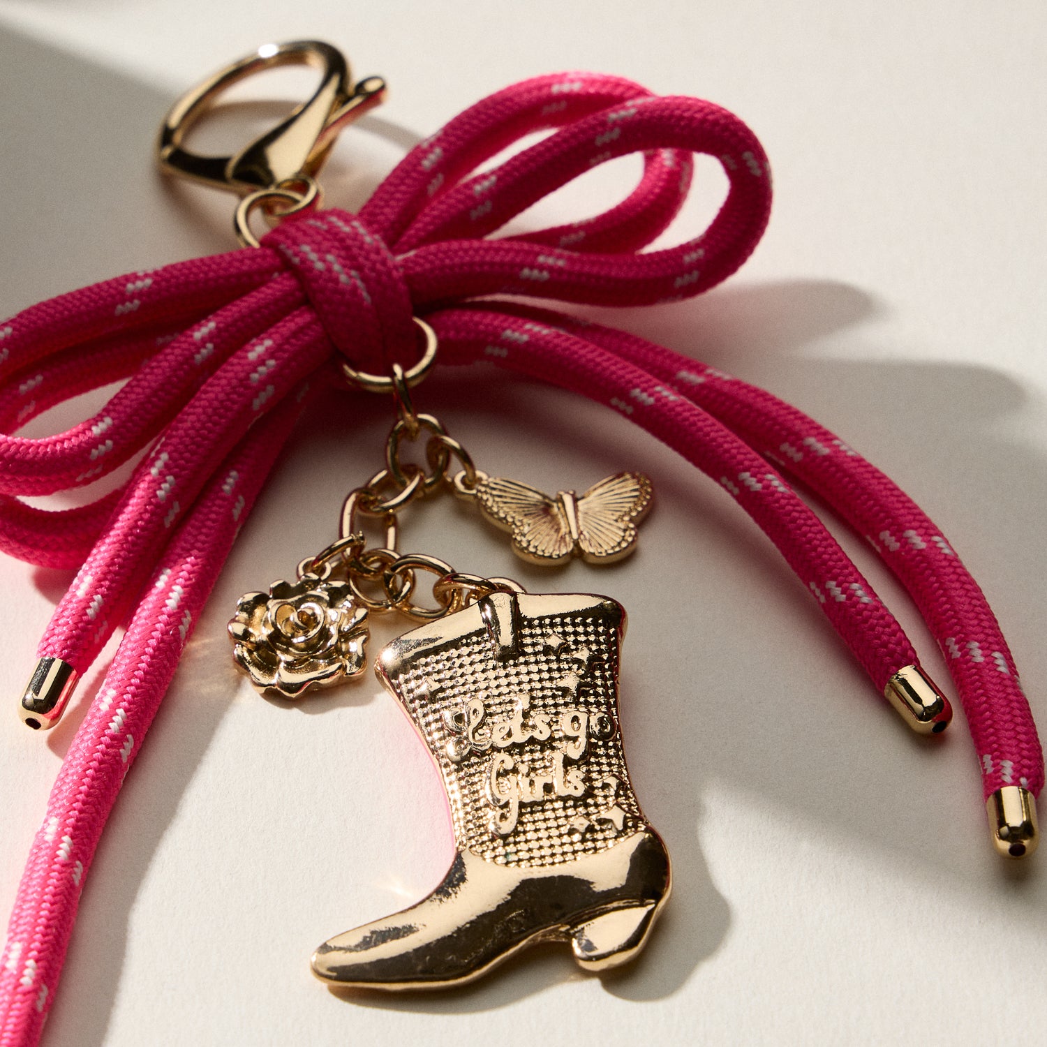 Pink Cowboy Boots | Enamel Keychain