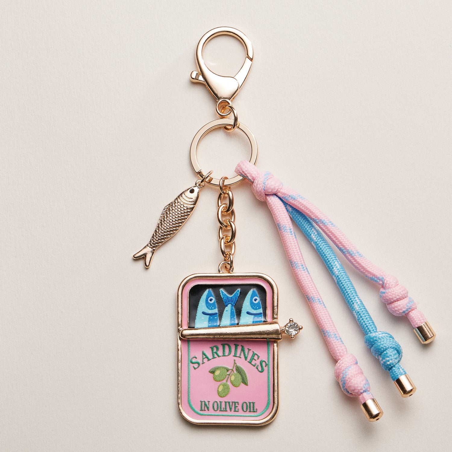 Sardine Tin Keychain | Tassel Charm