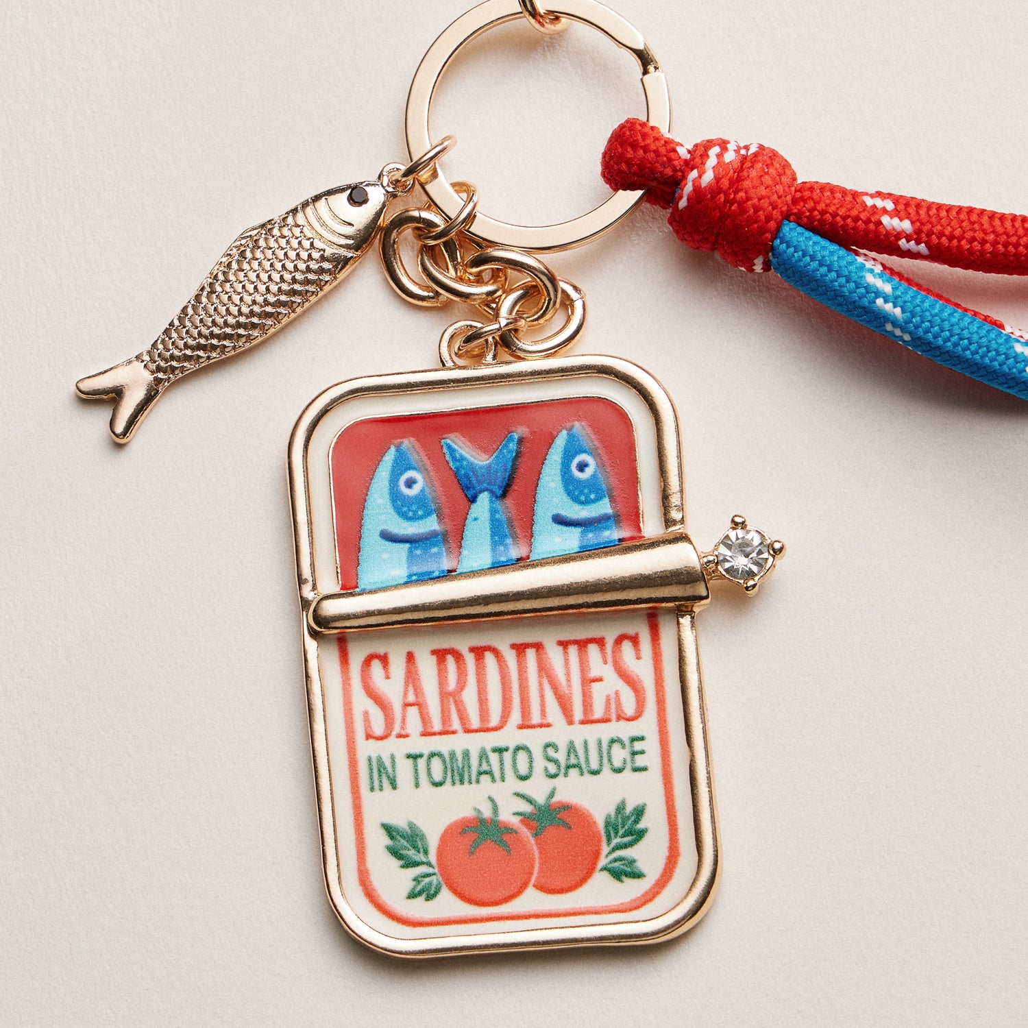 Sardine Tin Keychain | Tassel Charm