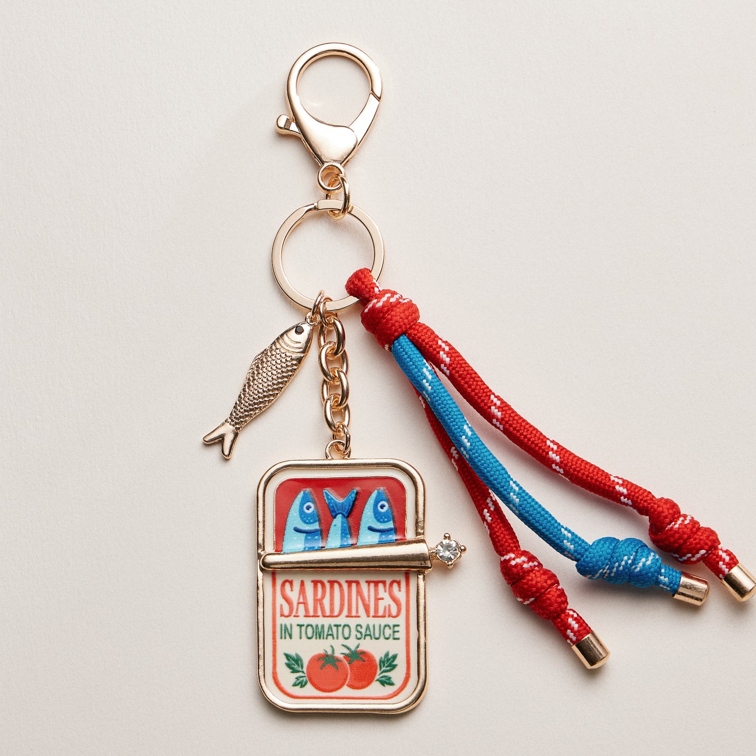 Sardine Tin Keychain | Tassel Charm