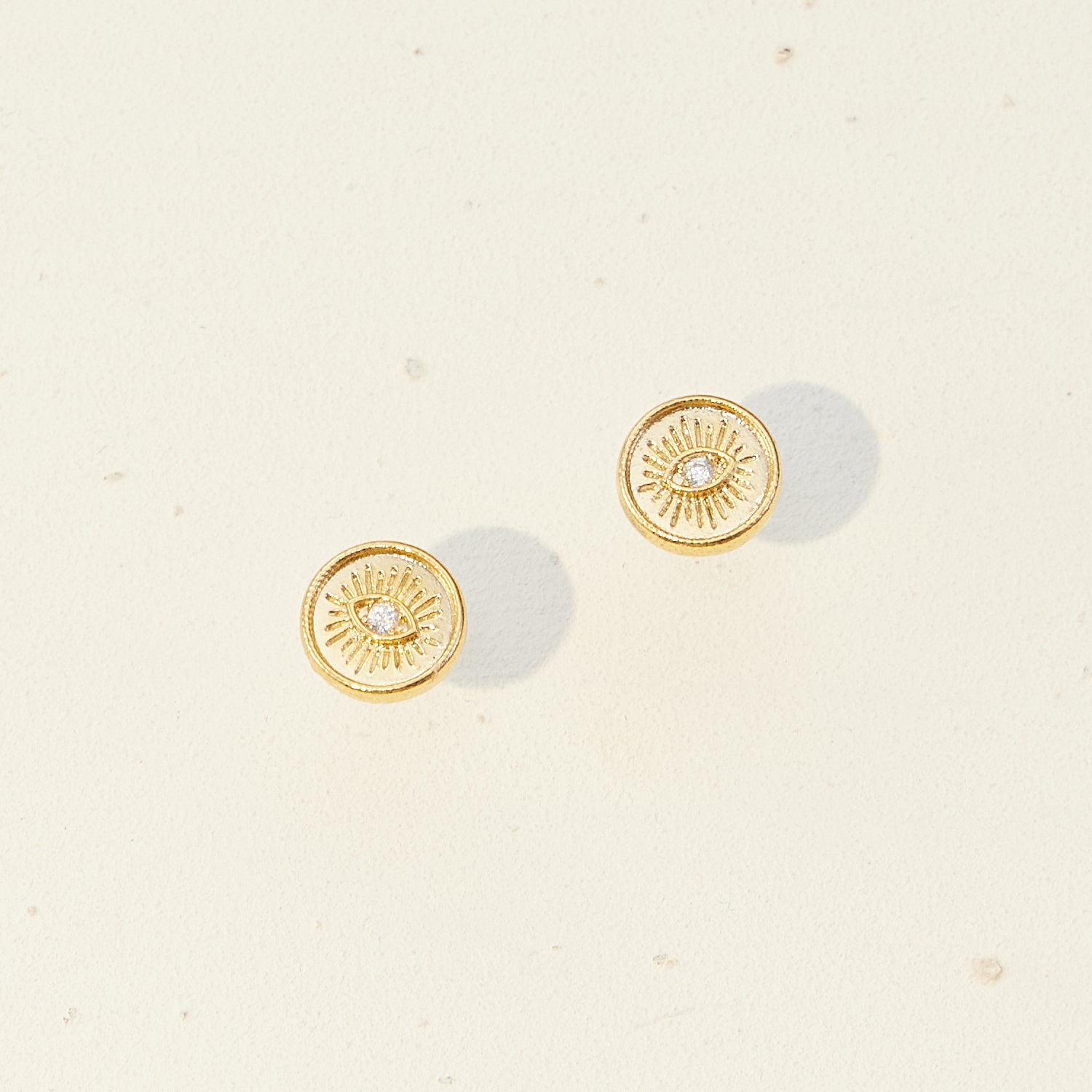 Protective Evil Eye Gold | Dipped Stud Earrings