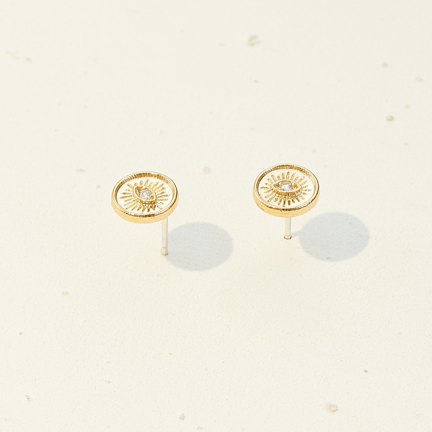 Protective Evil Eye Gold | Dipped Stud Earrings