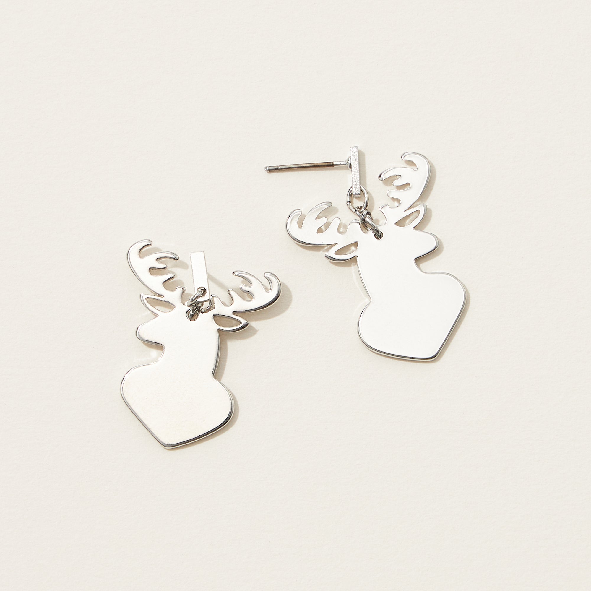Reindeer Cut Out Small Dangle Earrings
