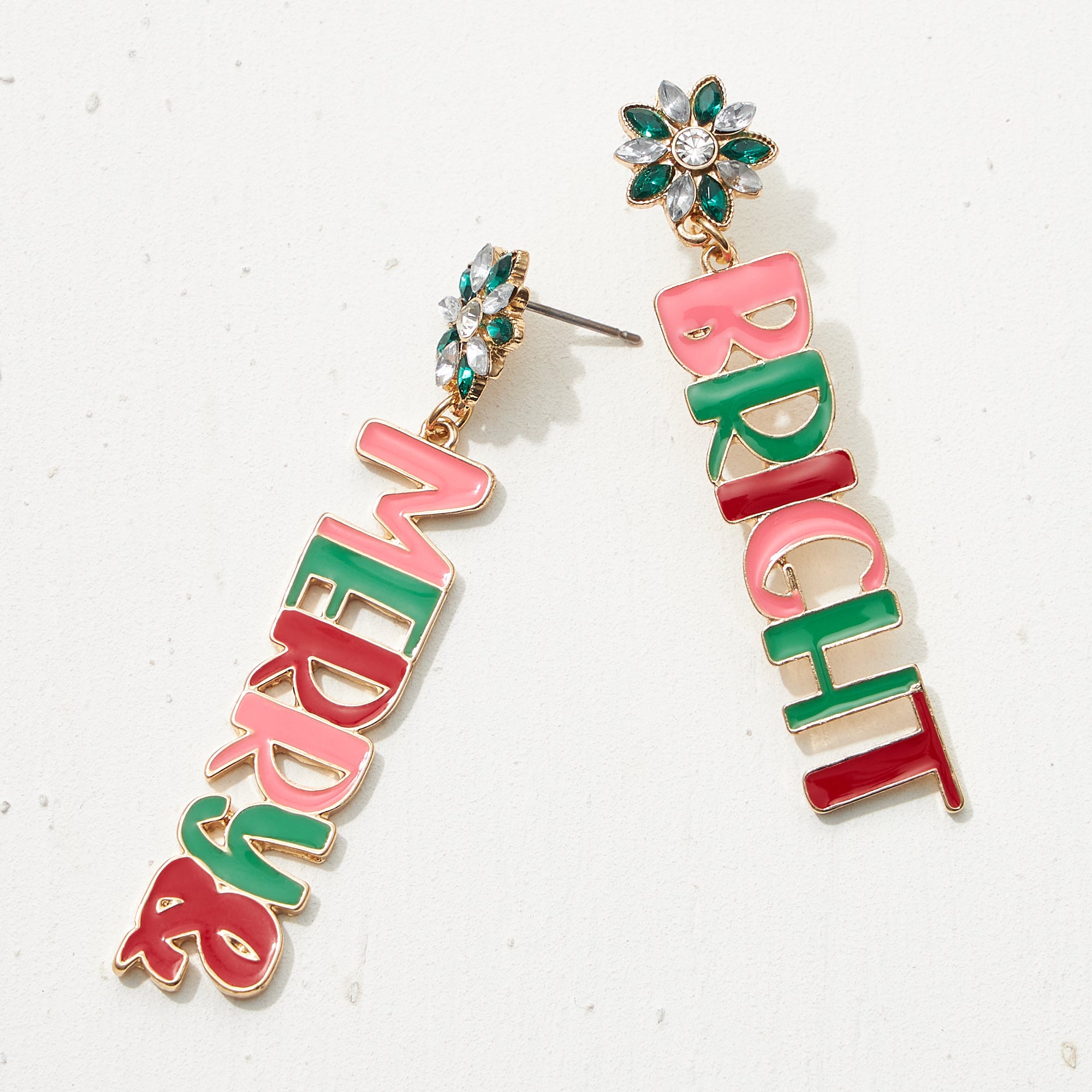Merry & Bright Holidays Enamel Earrings