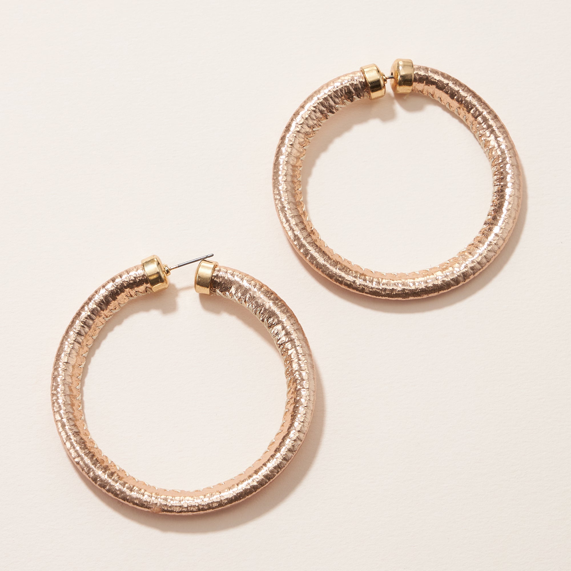 Glitter PU Leather Hoop Earrings