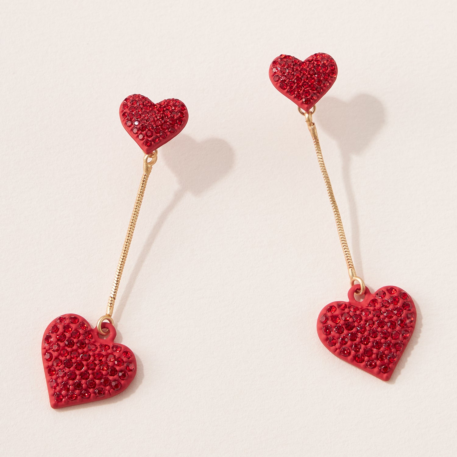Lovely Dangle Heart Earrings