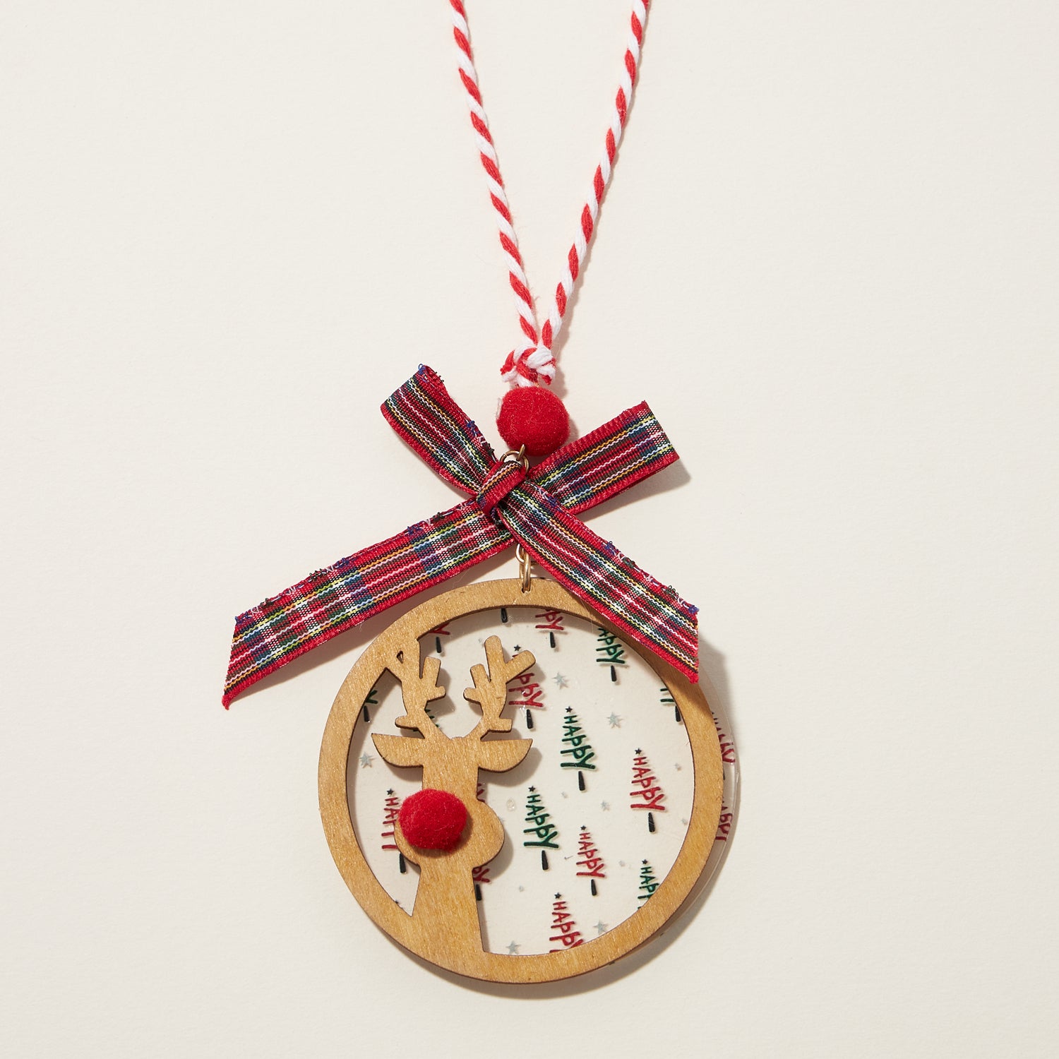 Wood Cut Out Christmas Tree Ornaments