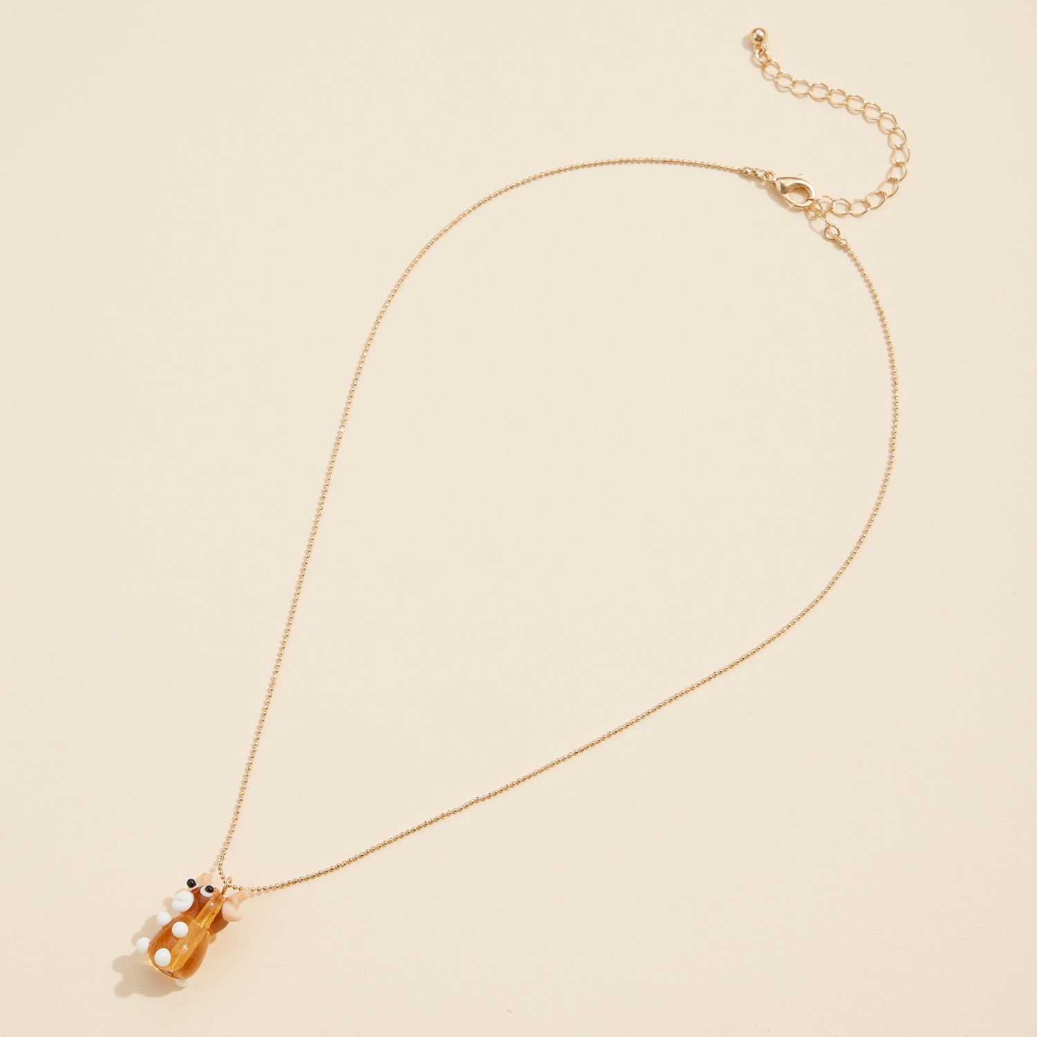 Venetian Murano Glass Reindeer Pendant