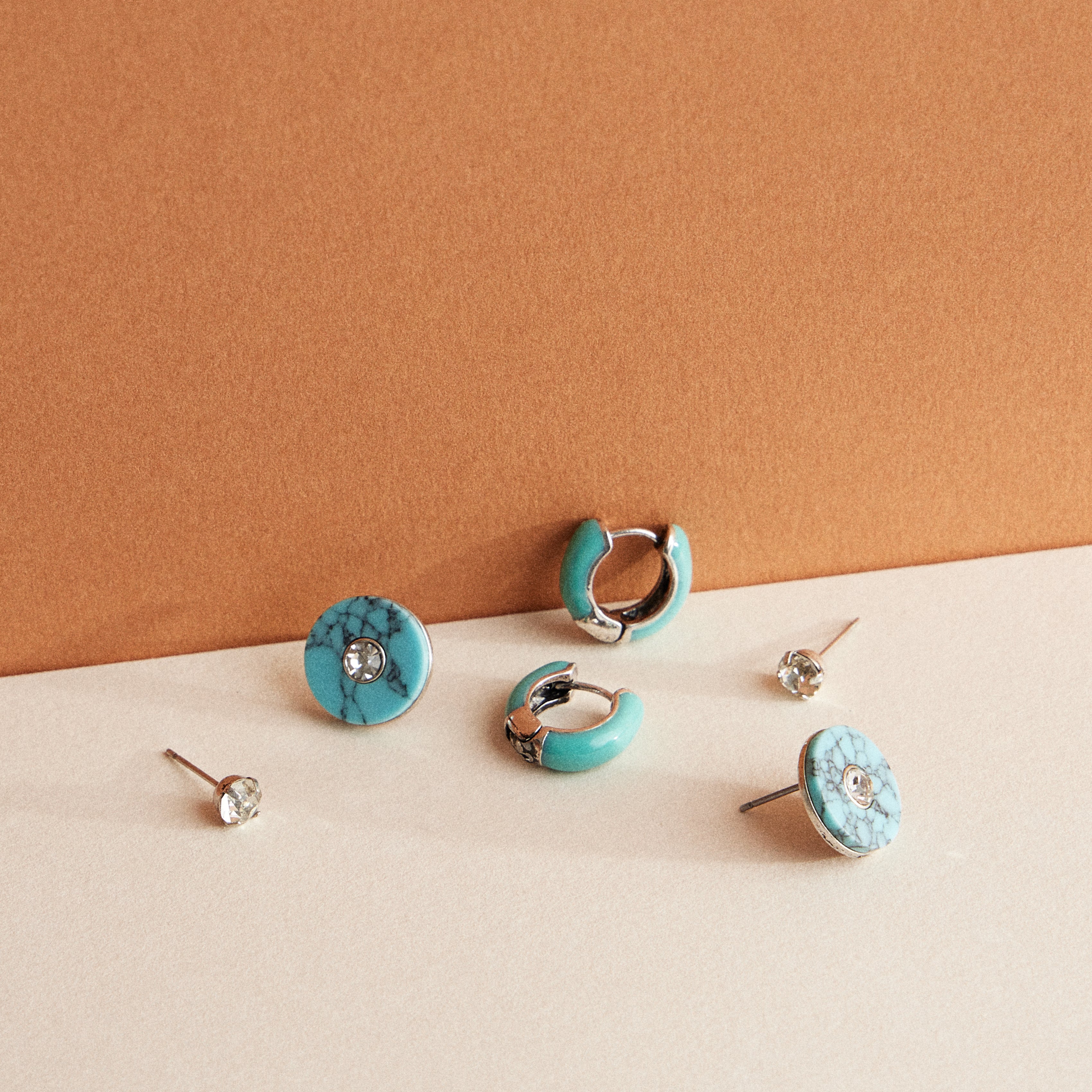 Natural Stone Multi Earring Set