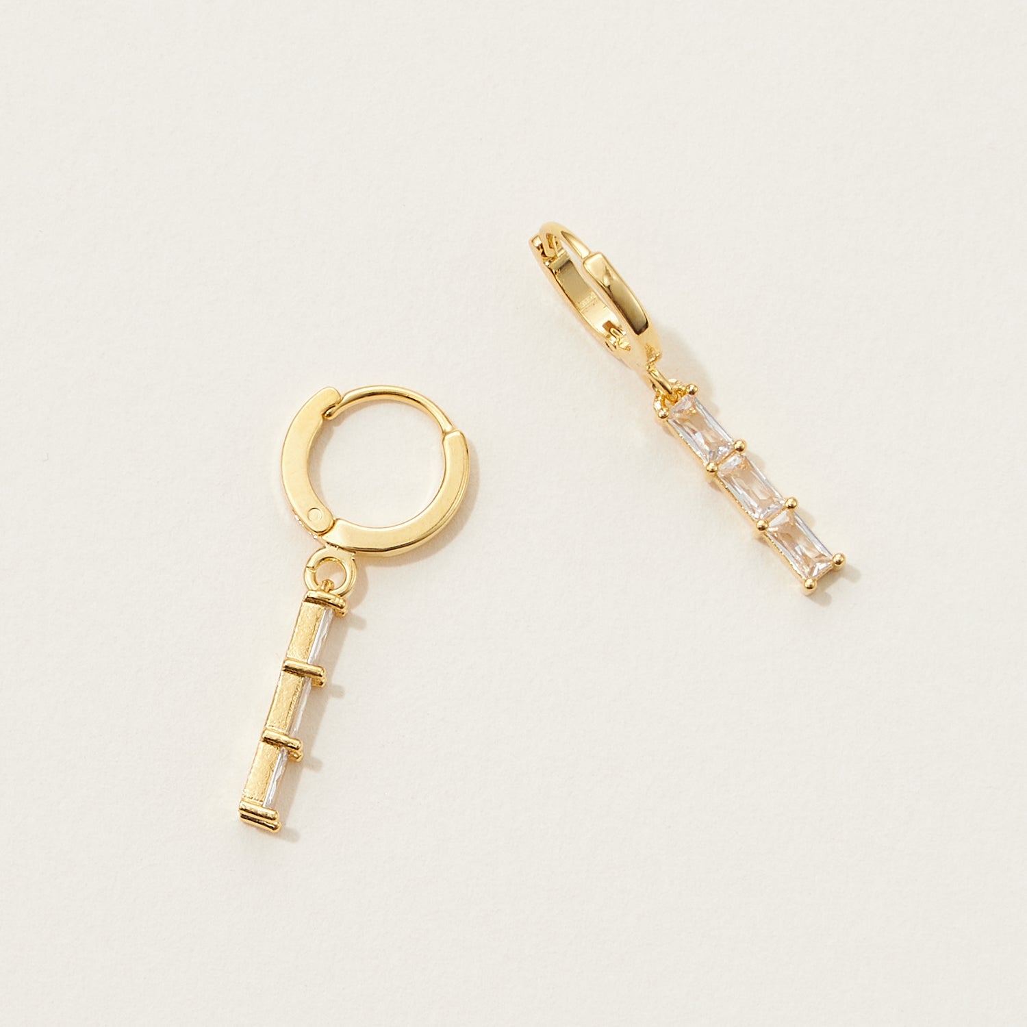 baguette crystals earrings