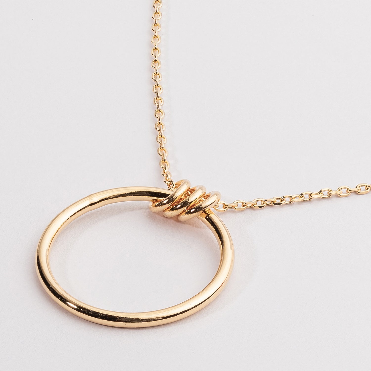 Gold Dipped Circle Pendant Necklace - Frem