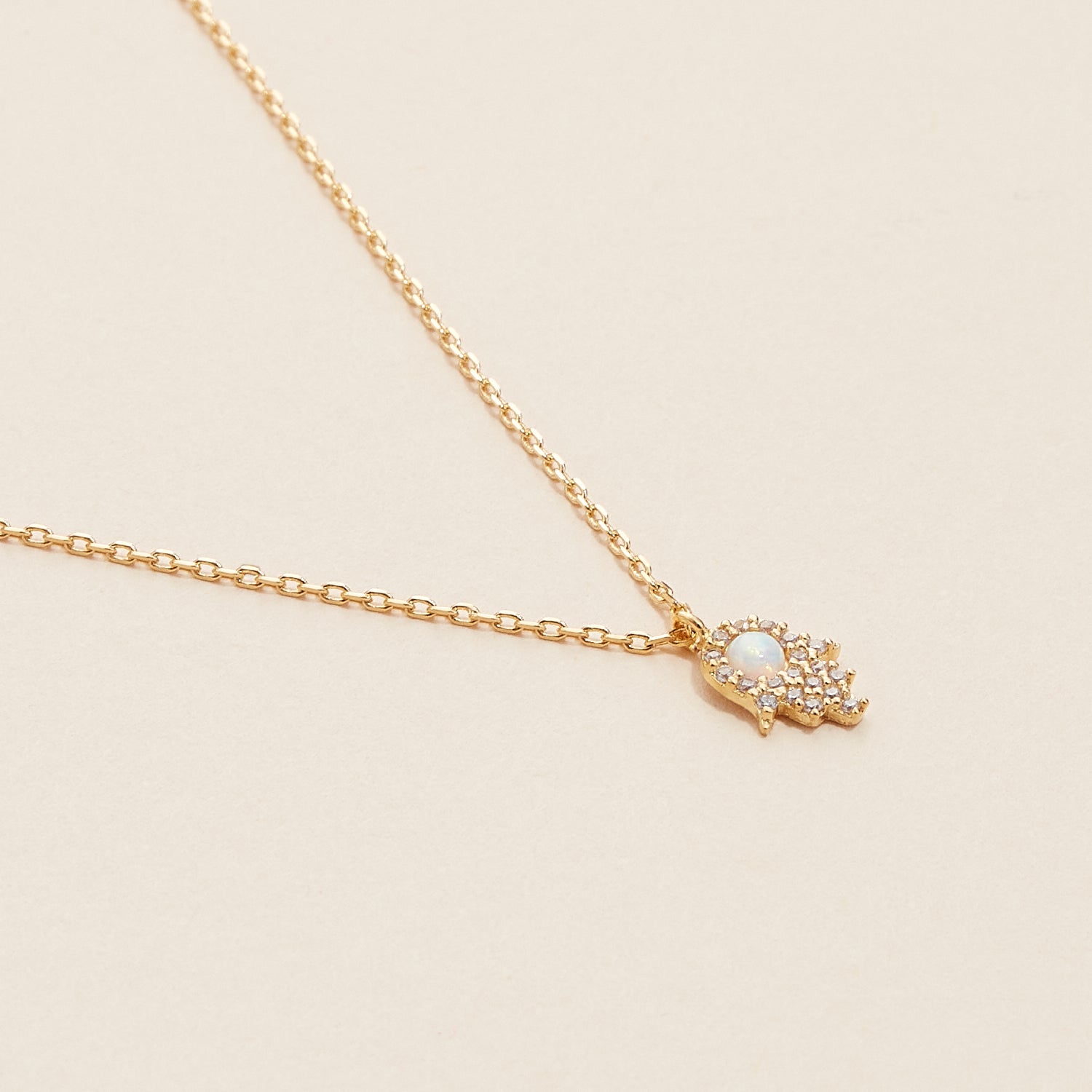 Protective 18K Gold-Dipped Hamsa | Necklace