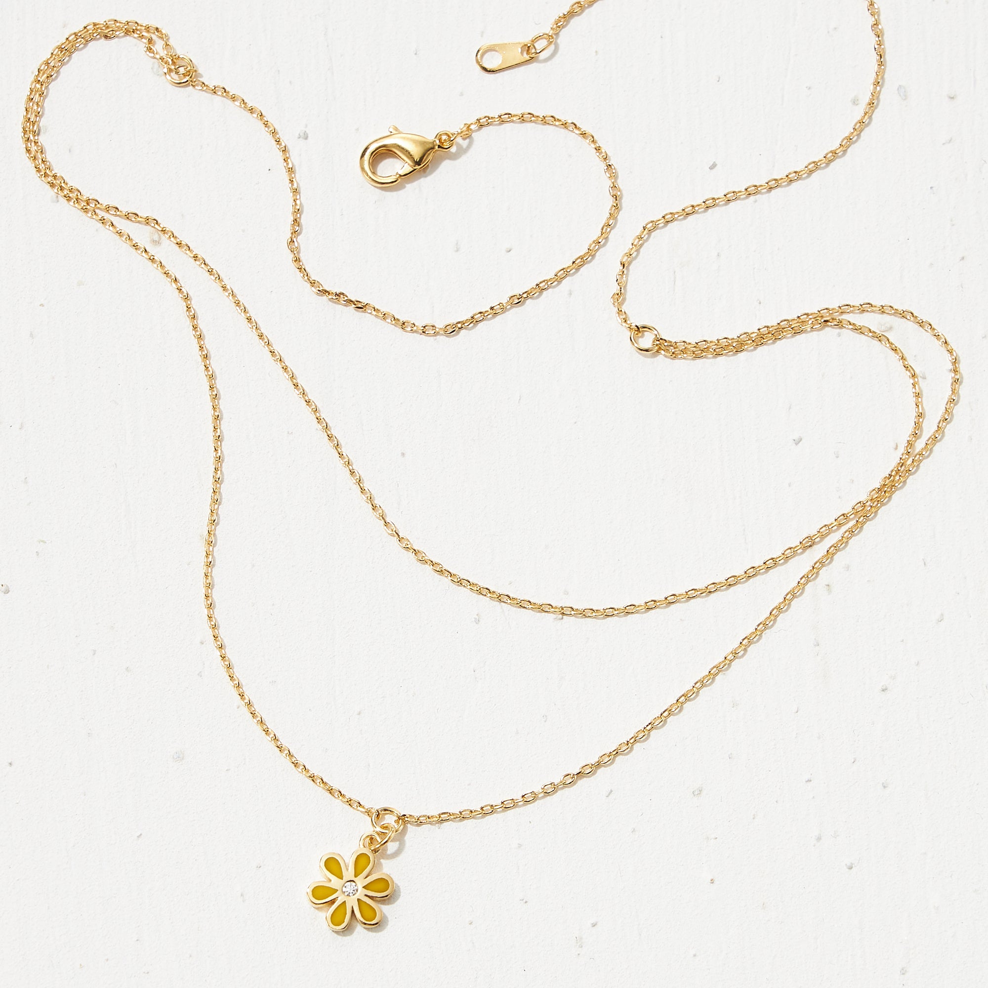 Gold Dipped Dainty Flower Pendant Layered Necklace - Frem