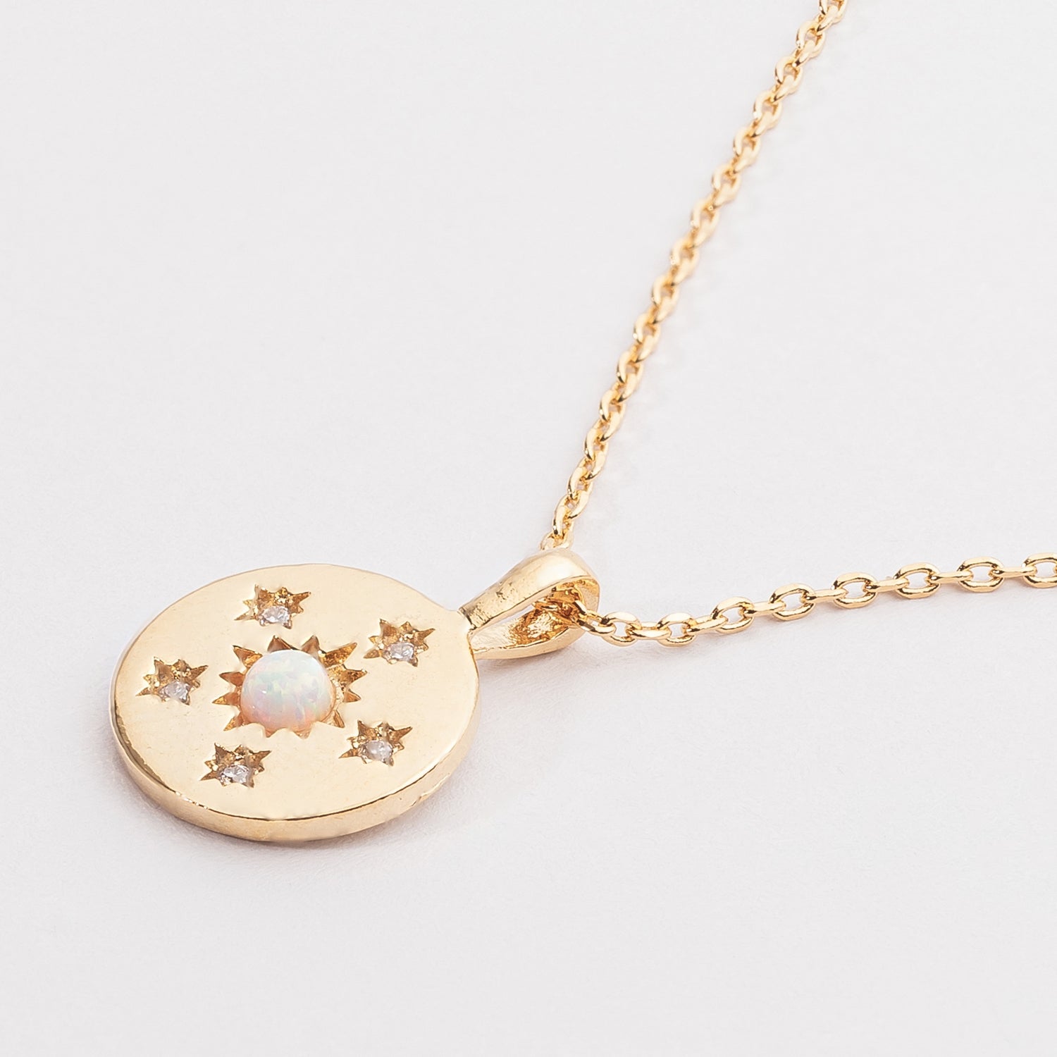 Opal Sun & Star Necklace