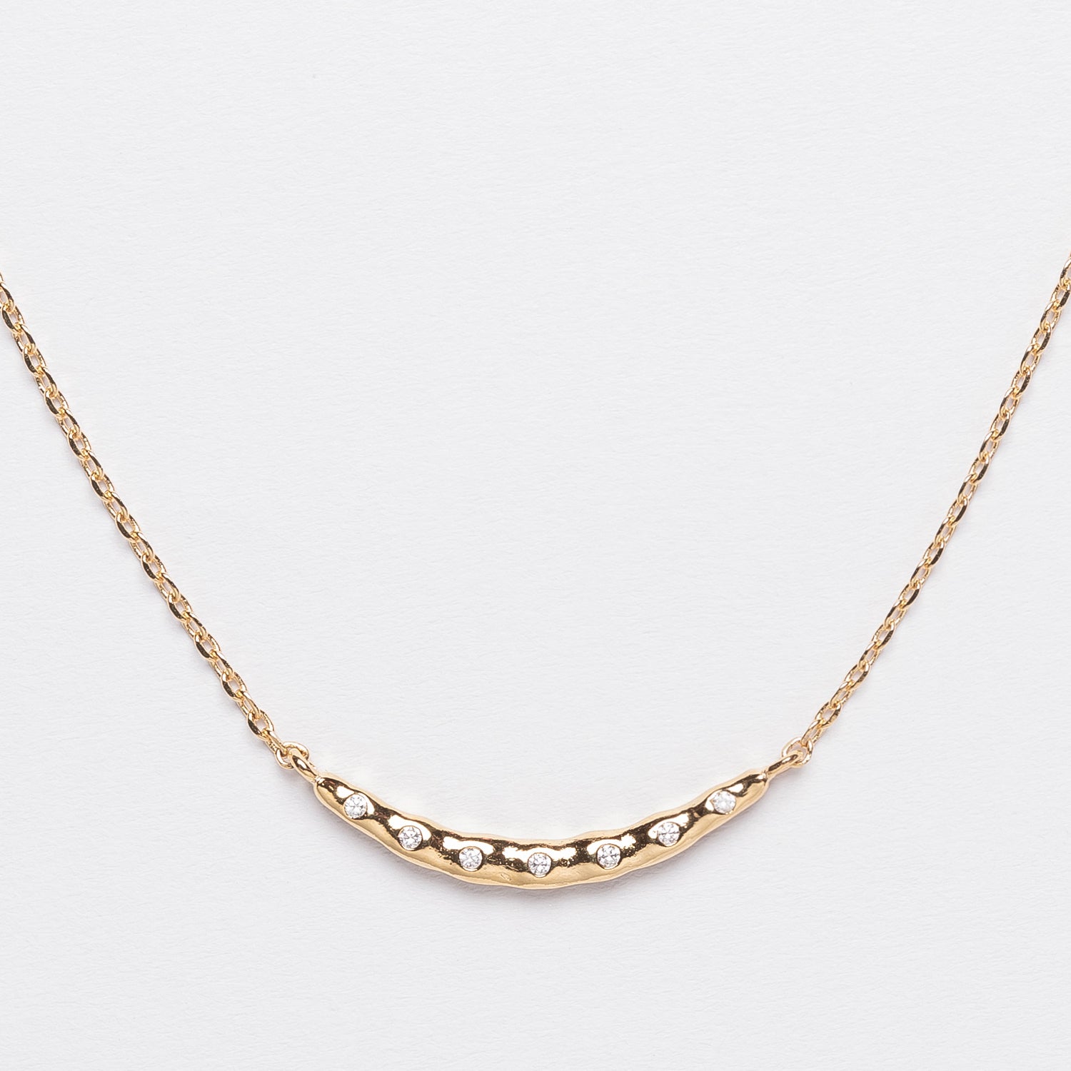 Crescent Pendant Gold Dipped Necklace