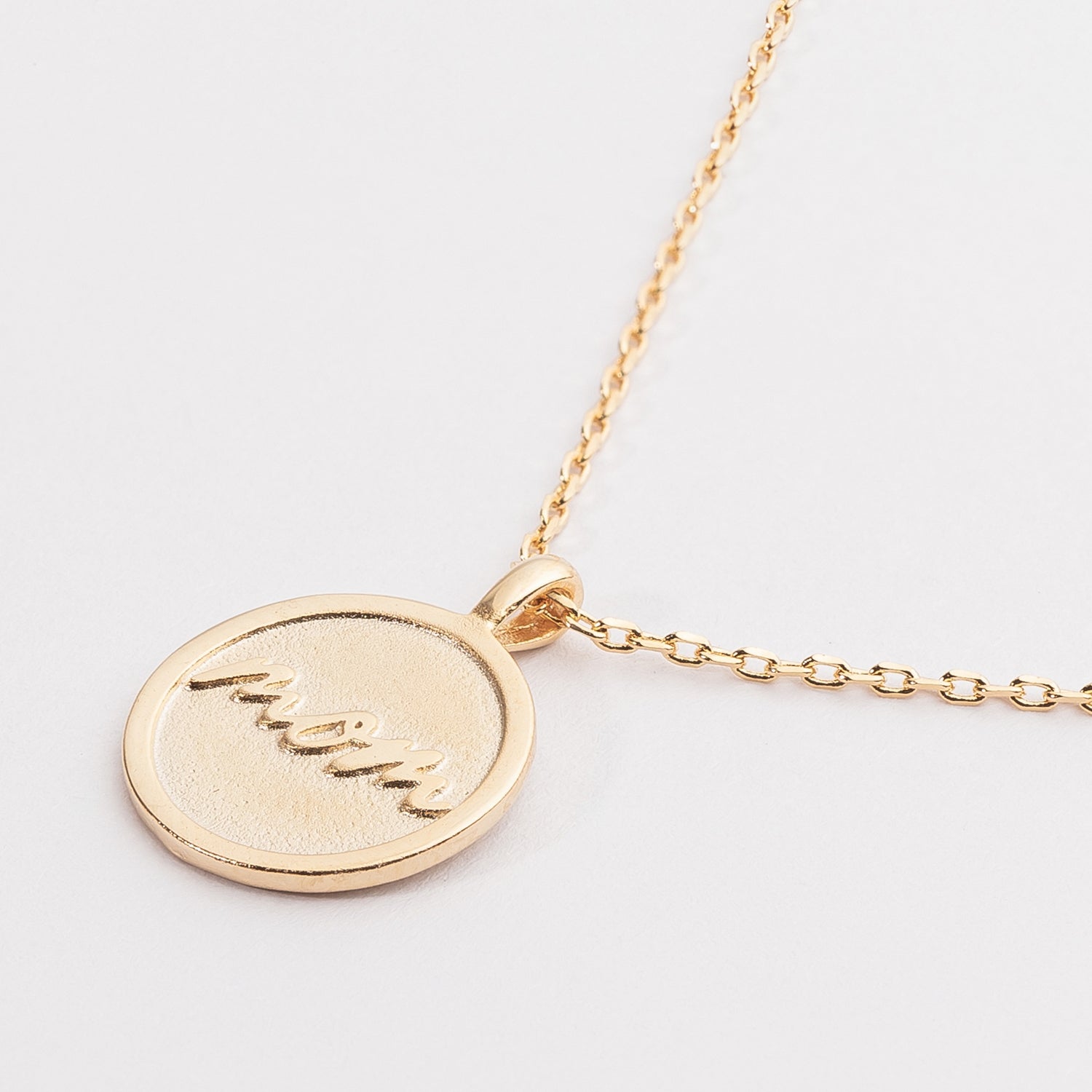 18K Gold Dipped Necklace with Mom Pendant for Mother's Day Gift