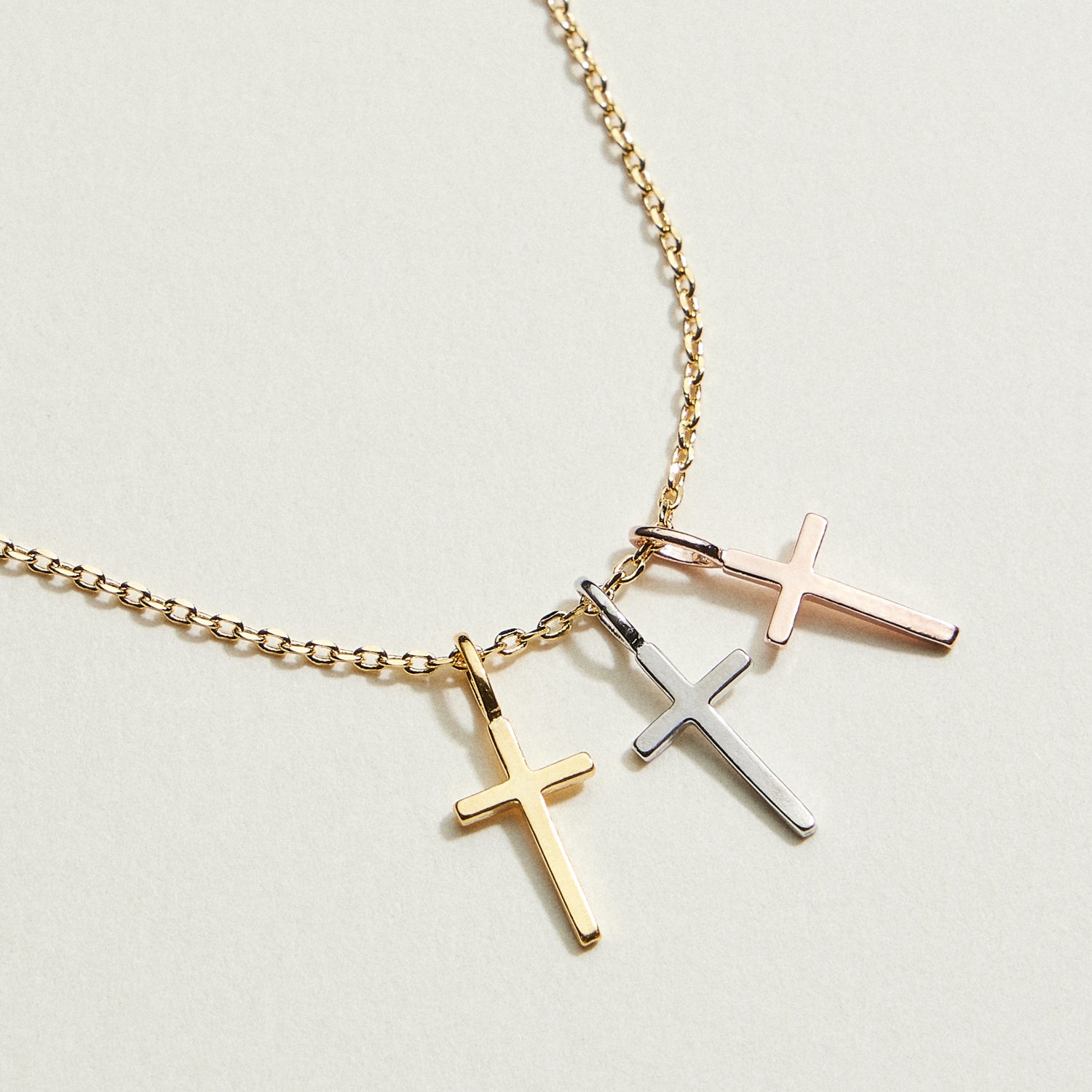 Gold Dipped Triple Cross Necklace | Faith JewelryGold Dipped Triple Cross Necklace | Faith Jewelry