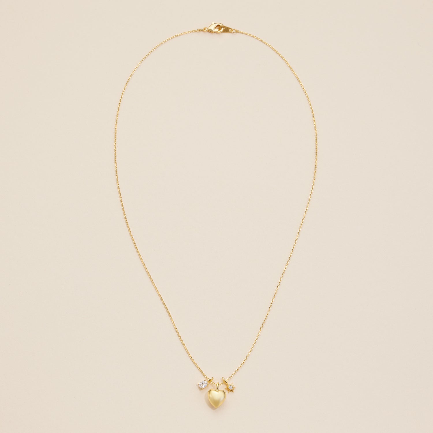Heart Charm Gold Dip Necklace