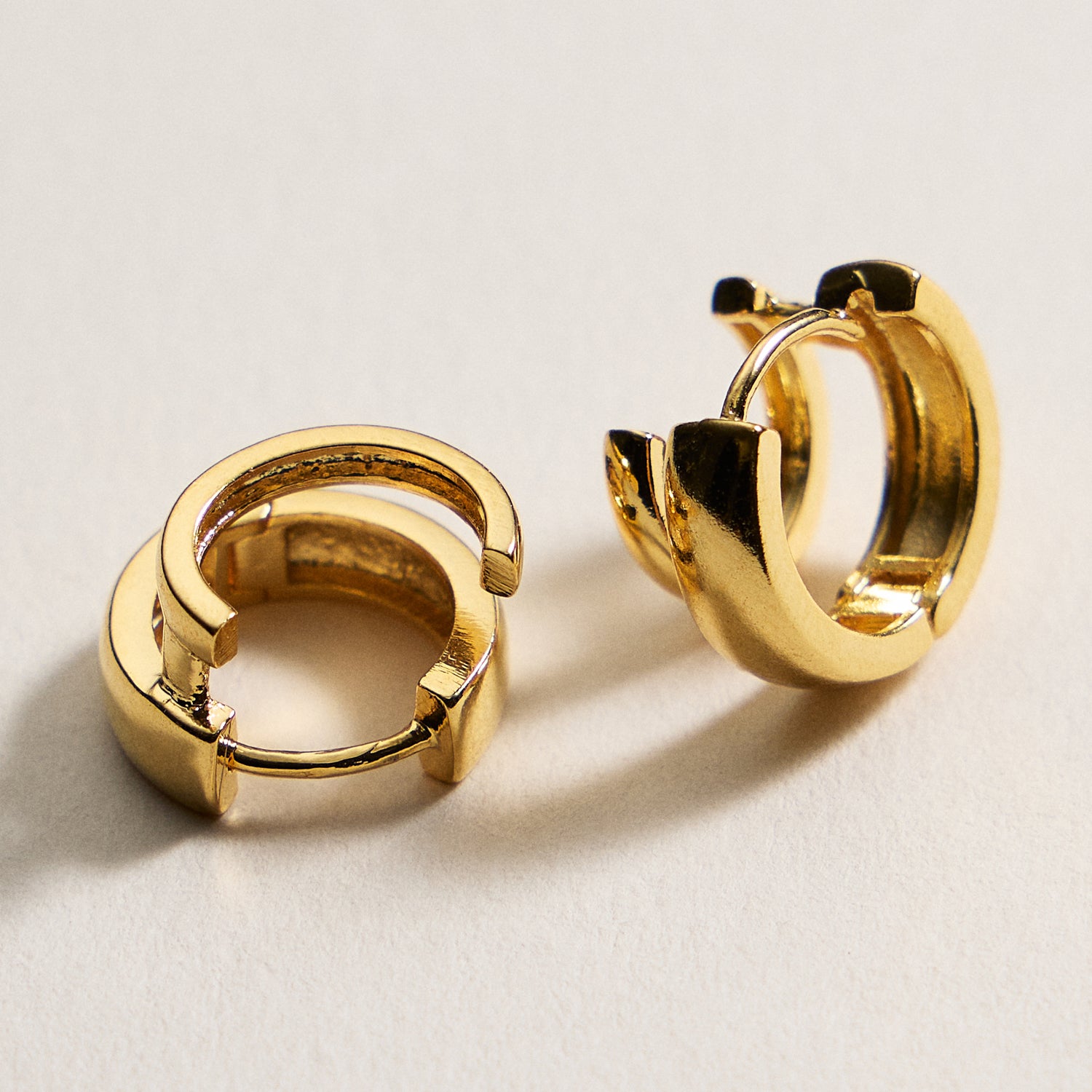 Gold-Dipped Double Hoop Earrings – Modern Minimalist