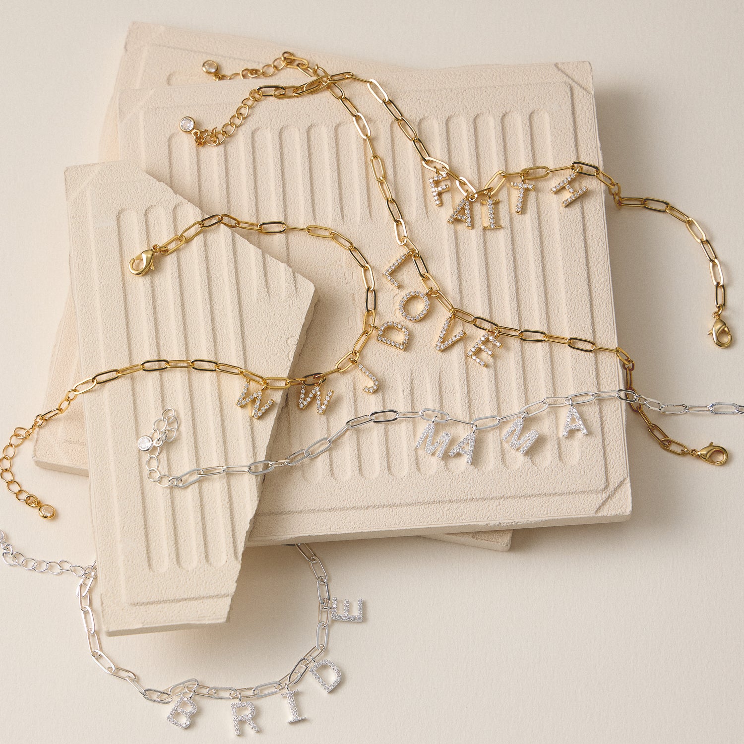 Refined Gold Bride Charm Chain Bracelet