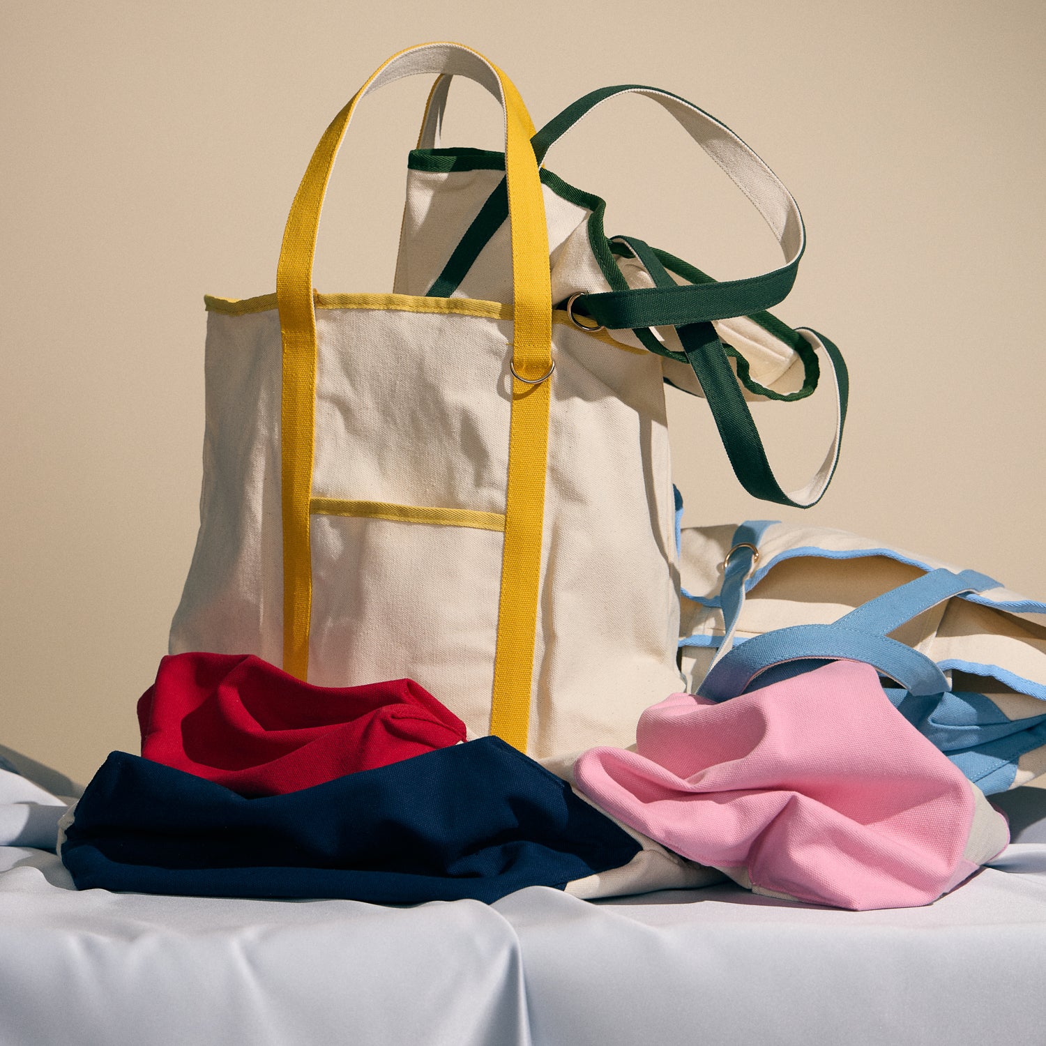 Ecofriendly Cotton Canvas Tote Bag with Charm Holder