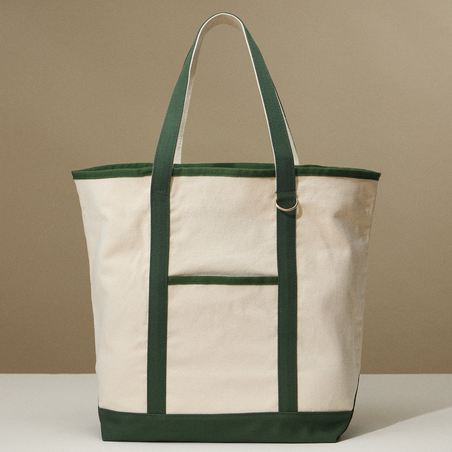 Ecofriendly Cotton Canvas Tote Bag with Charm Holder