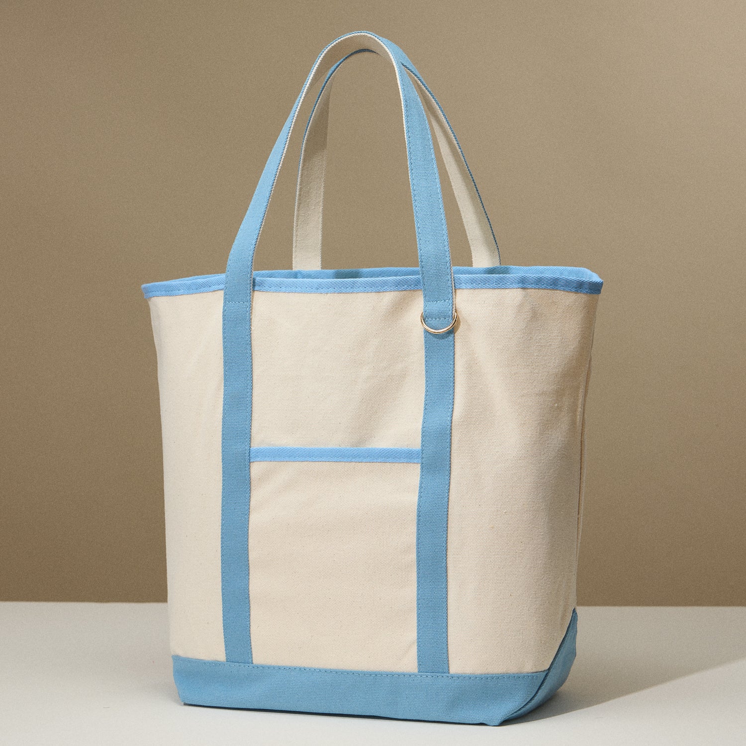 Ecofriendly Cotton Canvas Tote Bag with Charm Holder