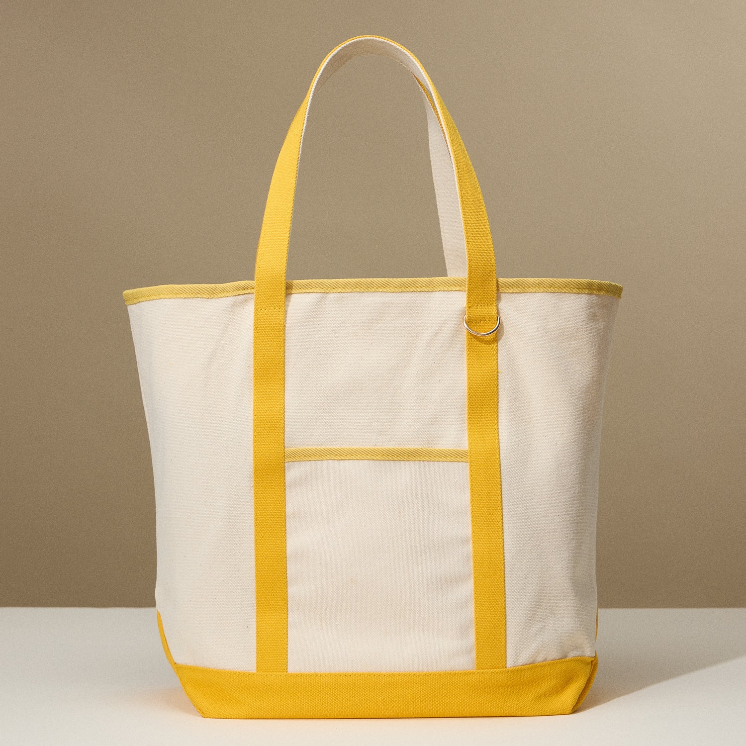 Ecofriendly Cotton Canvas Tote Bag with Charm Holder