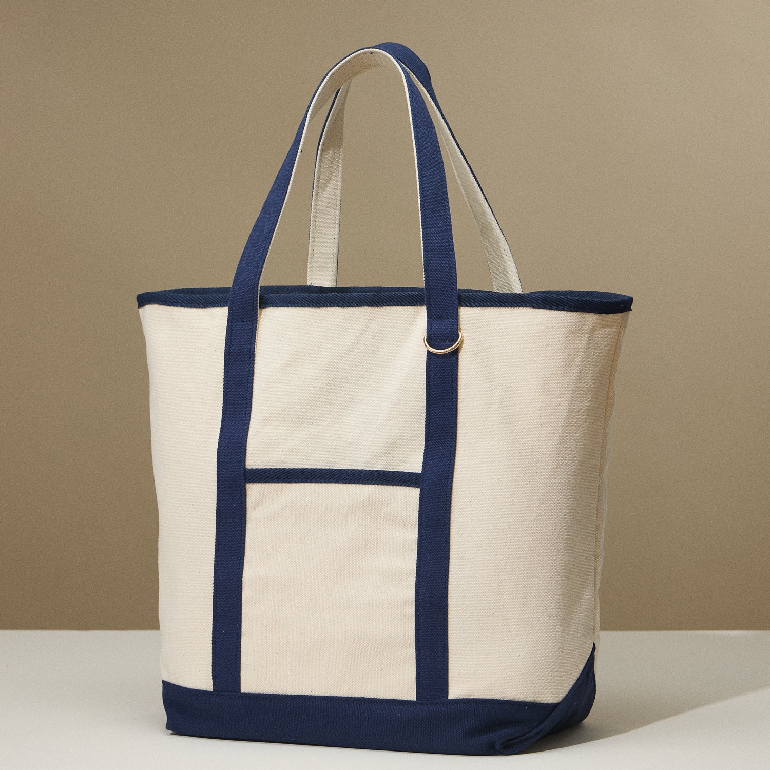 Ecofriendly Cotton Canvas Tote Bag with Charm Holder