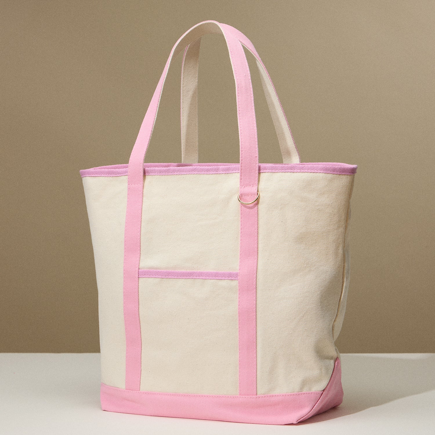 Ecofriendly Cotton Canvas Tote Bag with Charm Holder