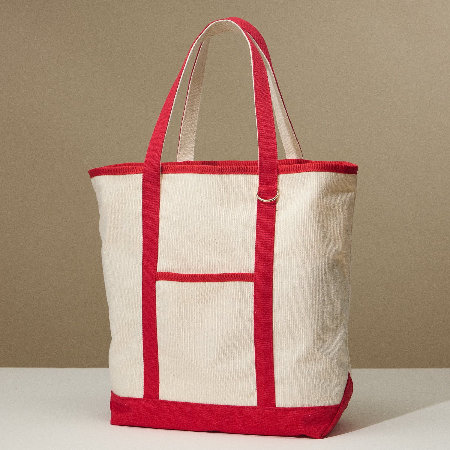 Ecofriendly Cotton Canvas Tote Bag with Charm Holder