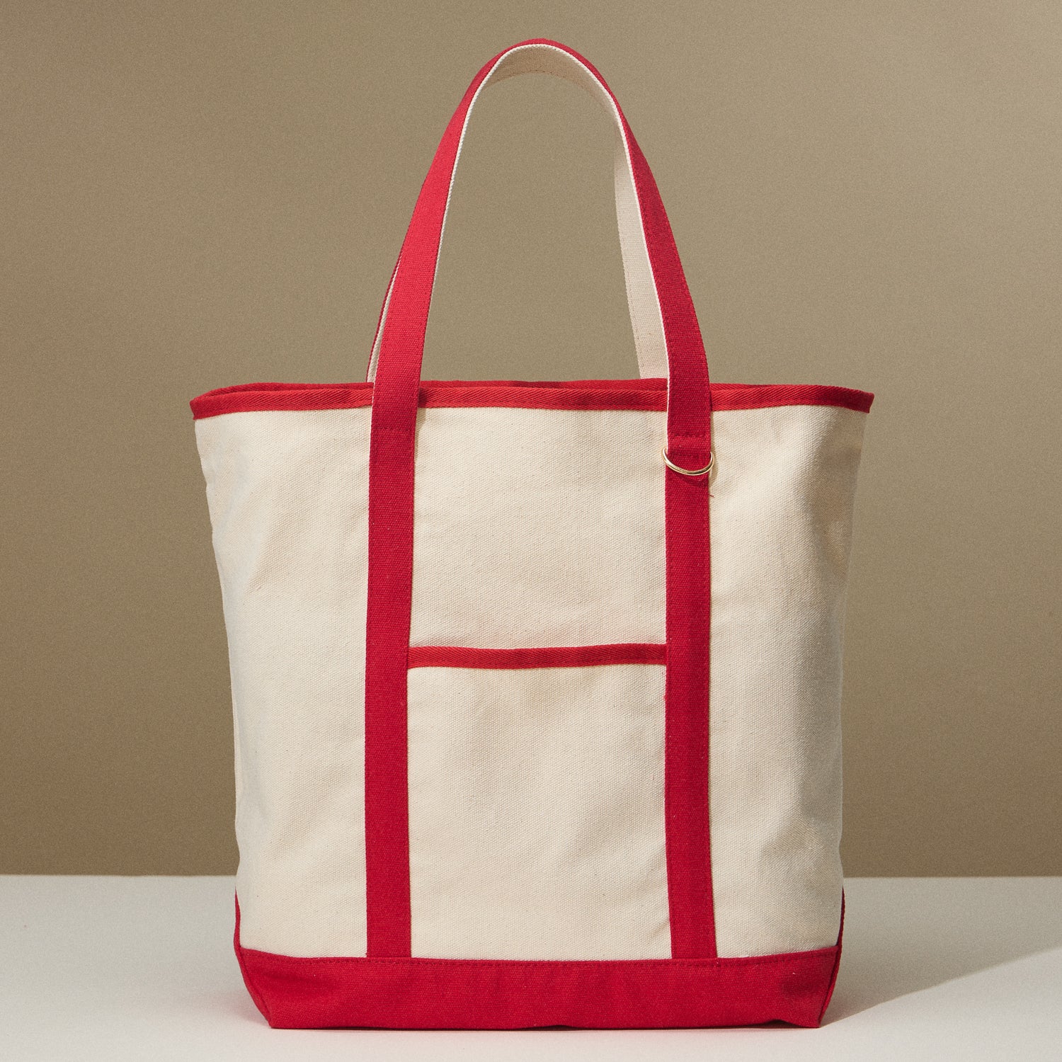 Ecofriendly Cotton Canvas Tote Bag with Charm Holder