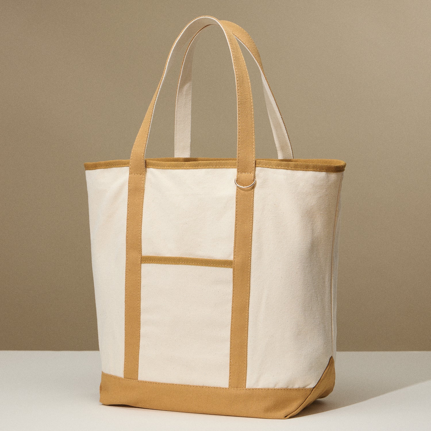 Ecofriendly Cotton Canvas Tote Bag with Charm Holder