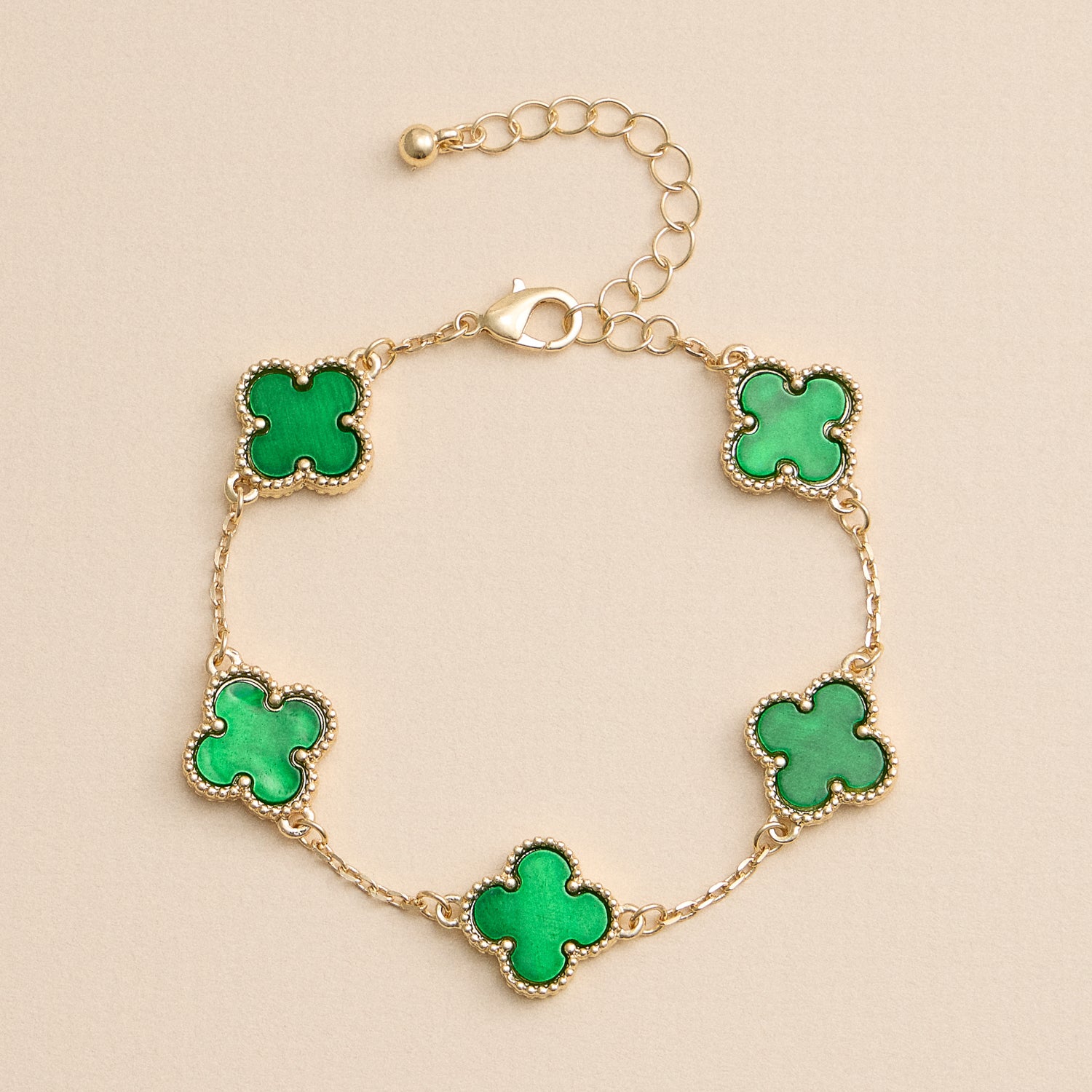 Multicolor Shell Charm Bracelet with Gold Accents - Frem
