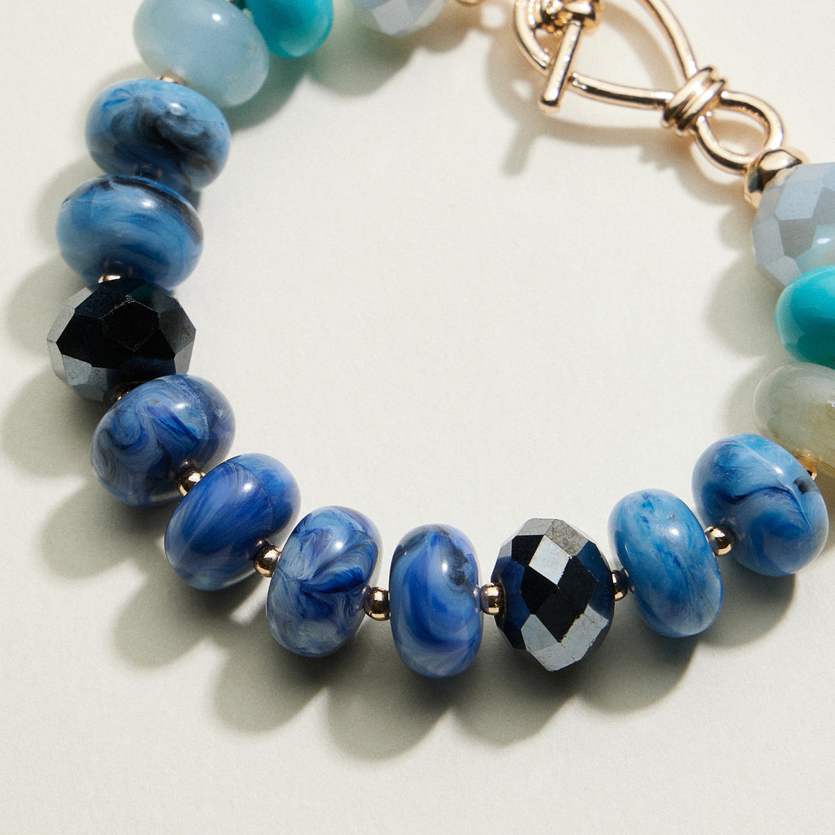 Multicolored Bead Toggle Stretch Bracelet | Beaded Jewelry
