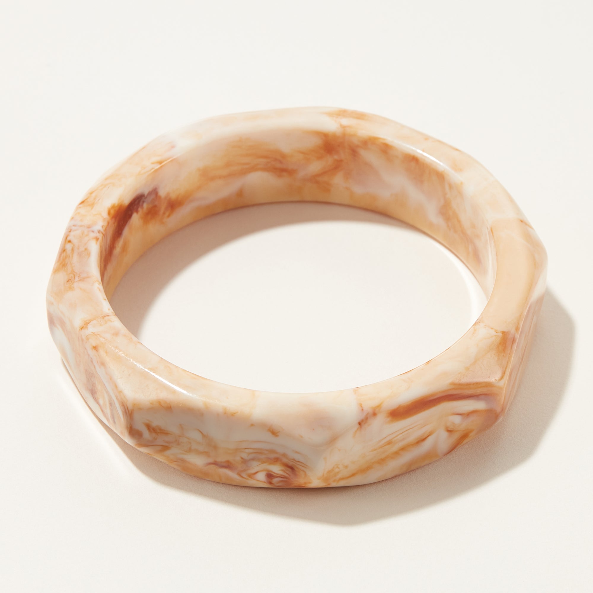 Oversized Octagon Resin Bangle Bracelet