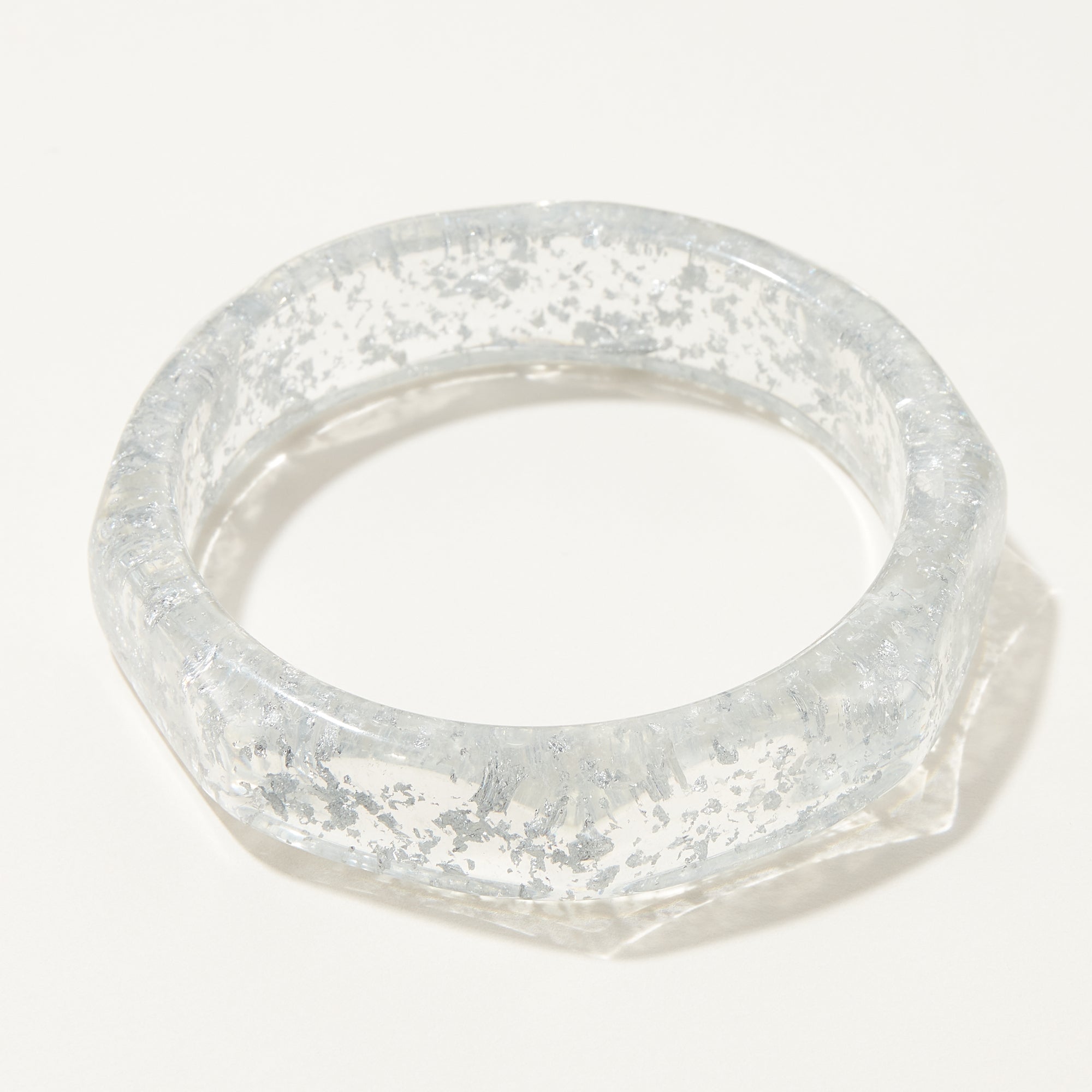 Oversized Octagon Resin Bangle Bracelet