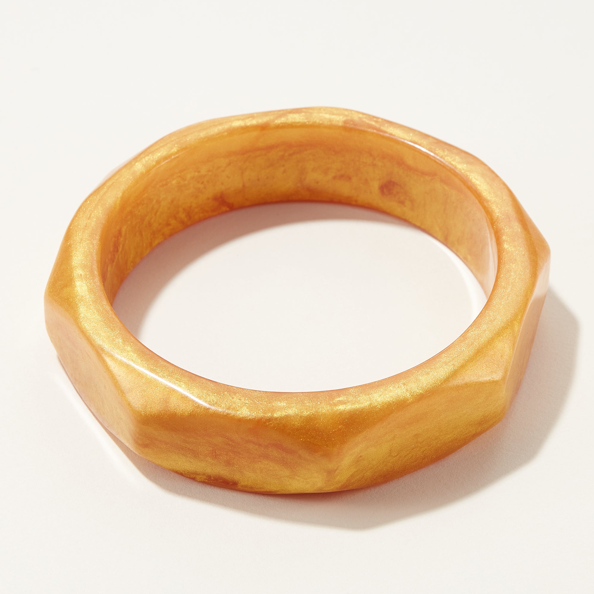Oversized Octagon Resin Bangle Bracelet