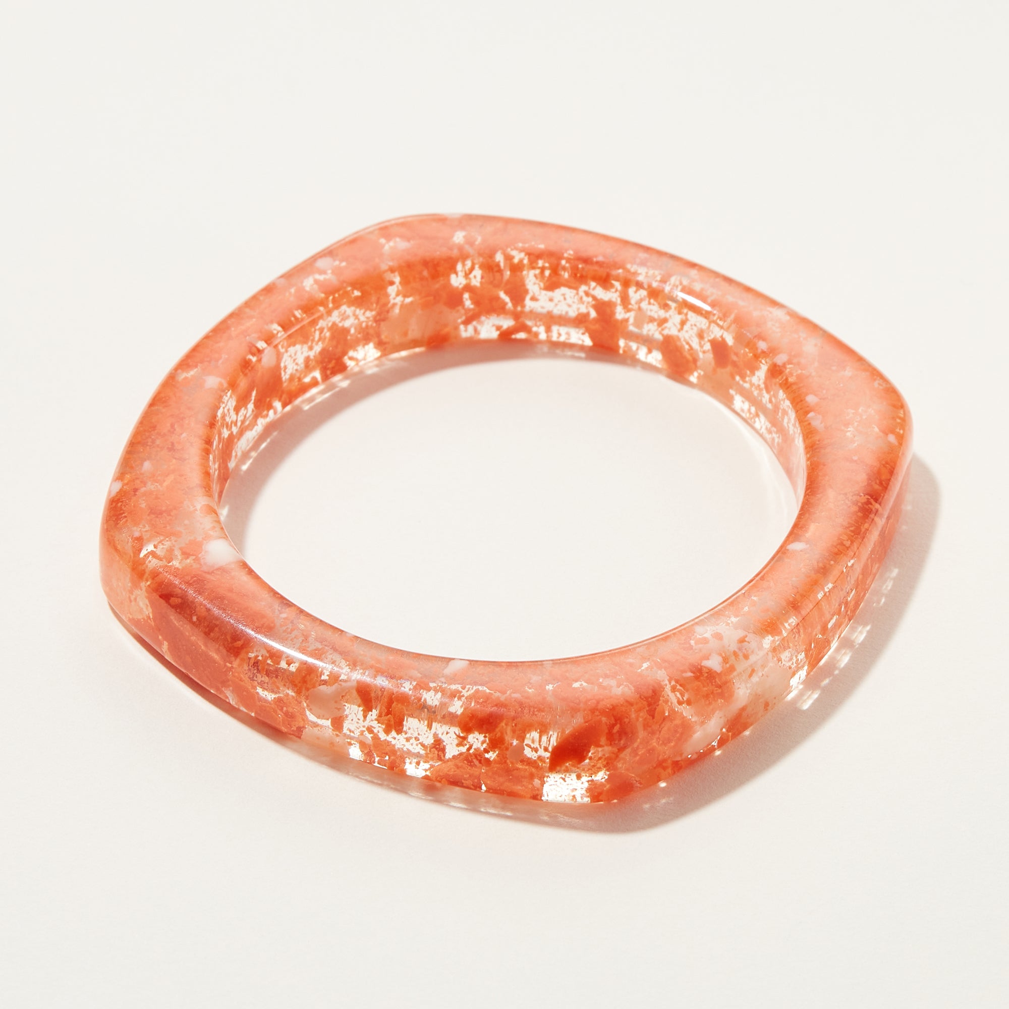 Color Powder Square Resin Bangle Bracelet