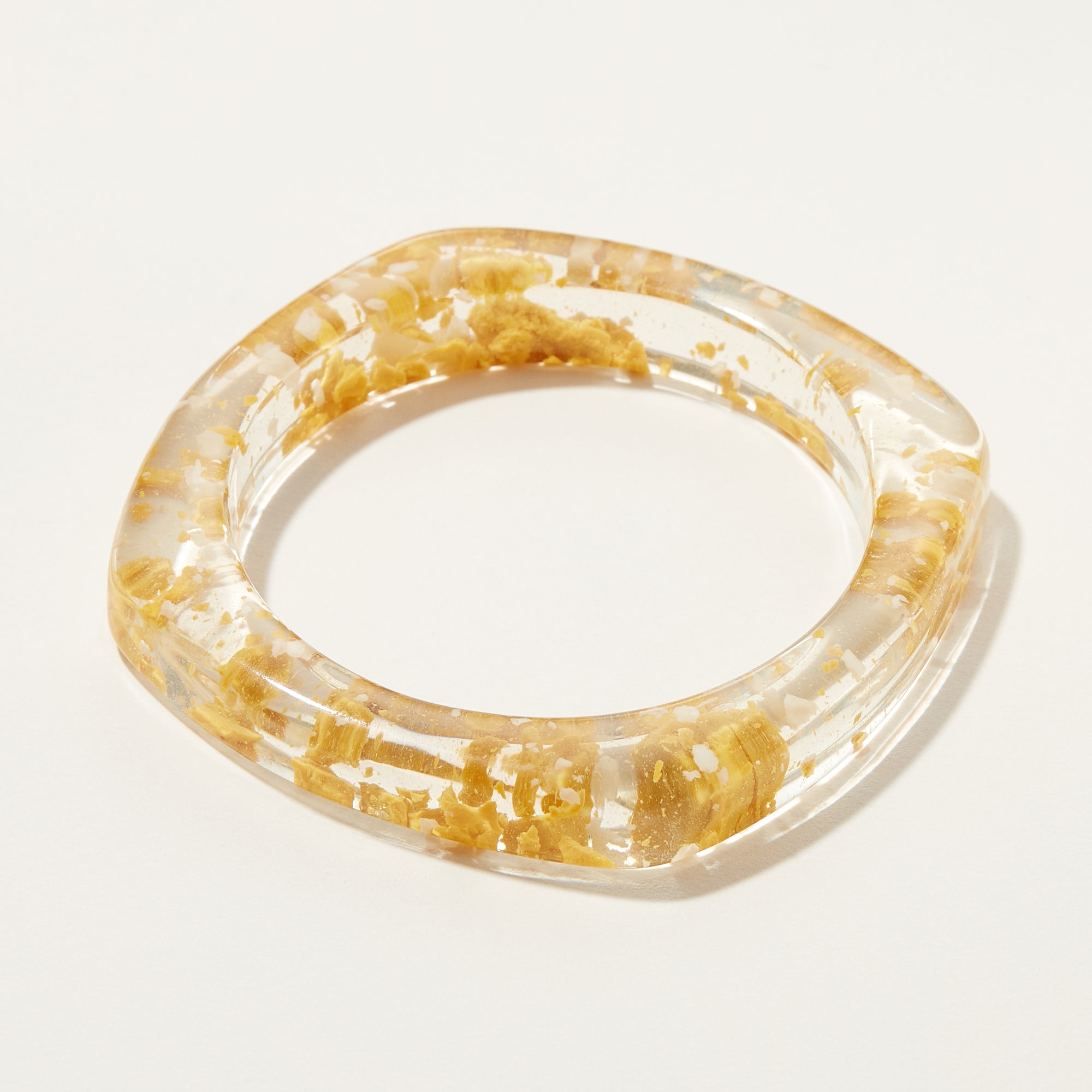 Color Powder Square Resin Bangle Bracelet