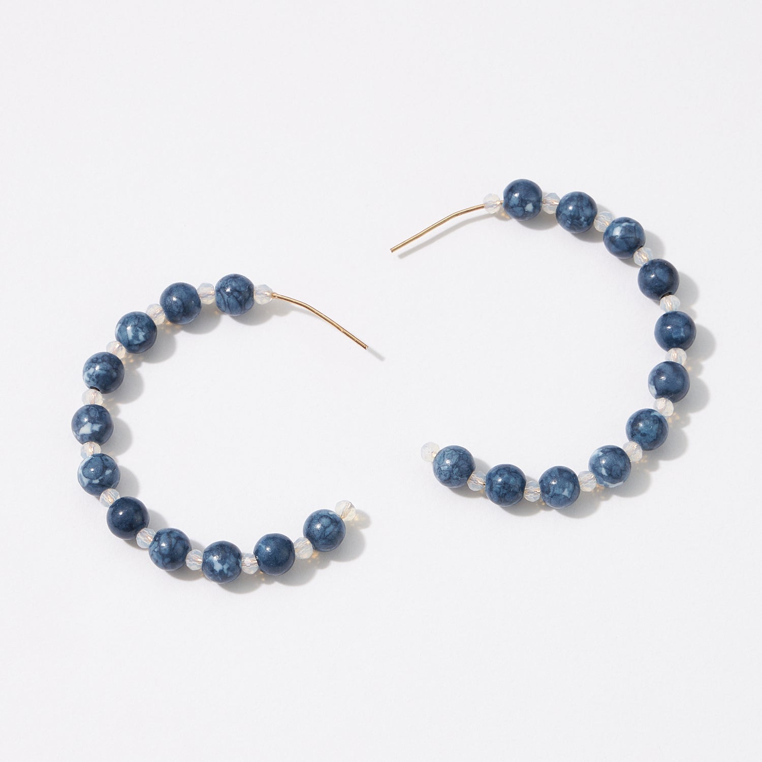 Natural Stone Hoop Earrings