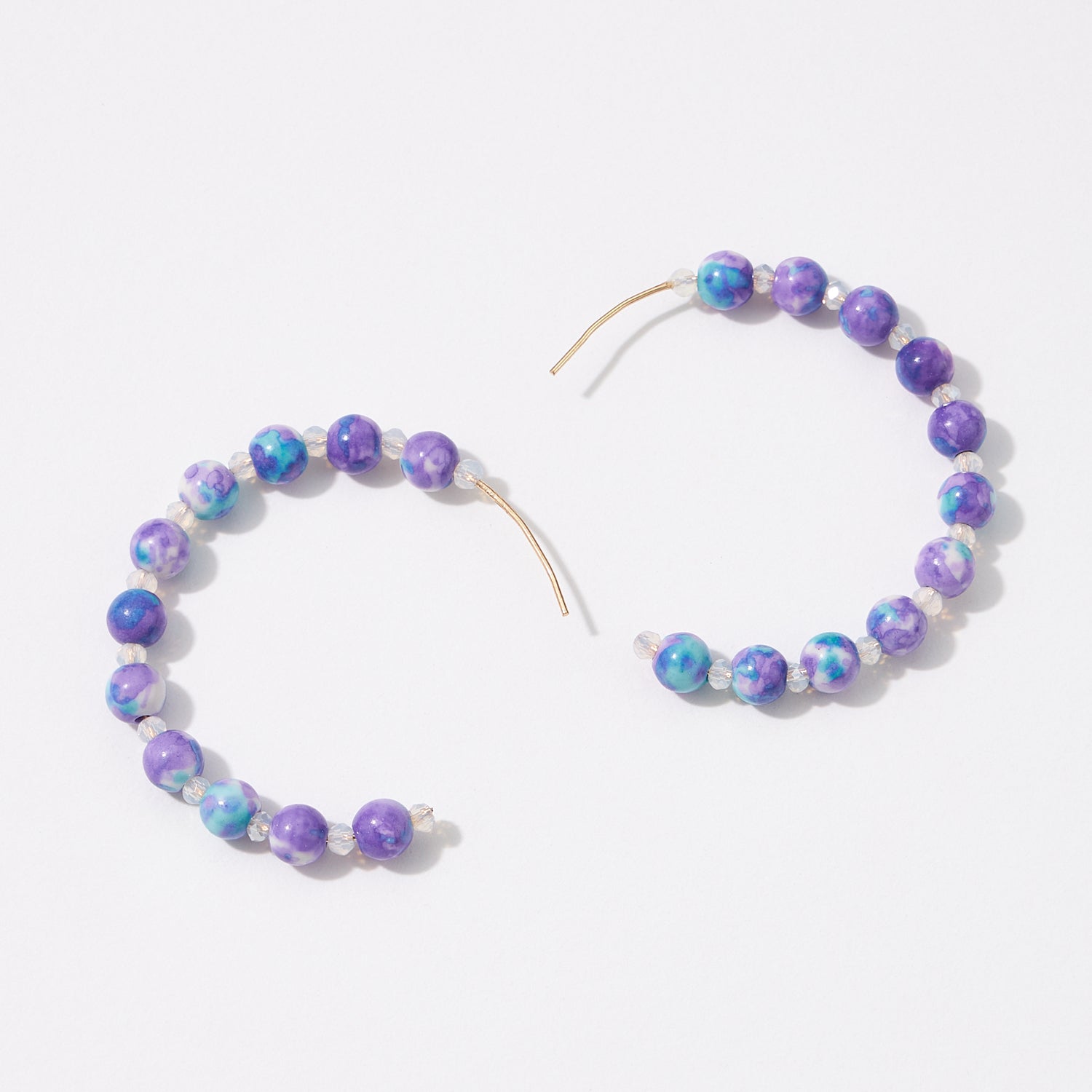 Natural Stone Hoop Earrings