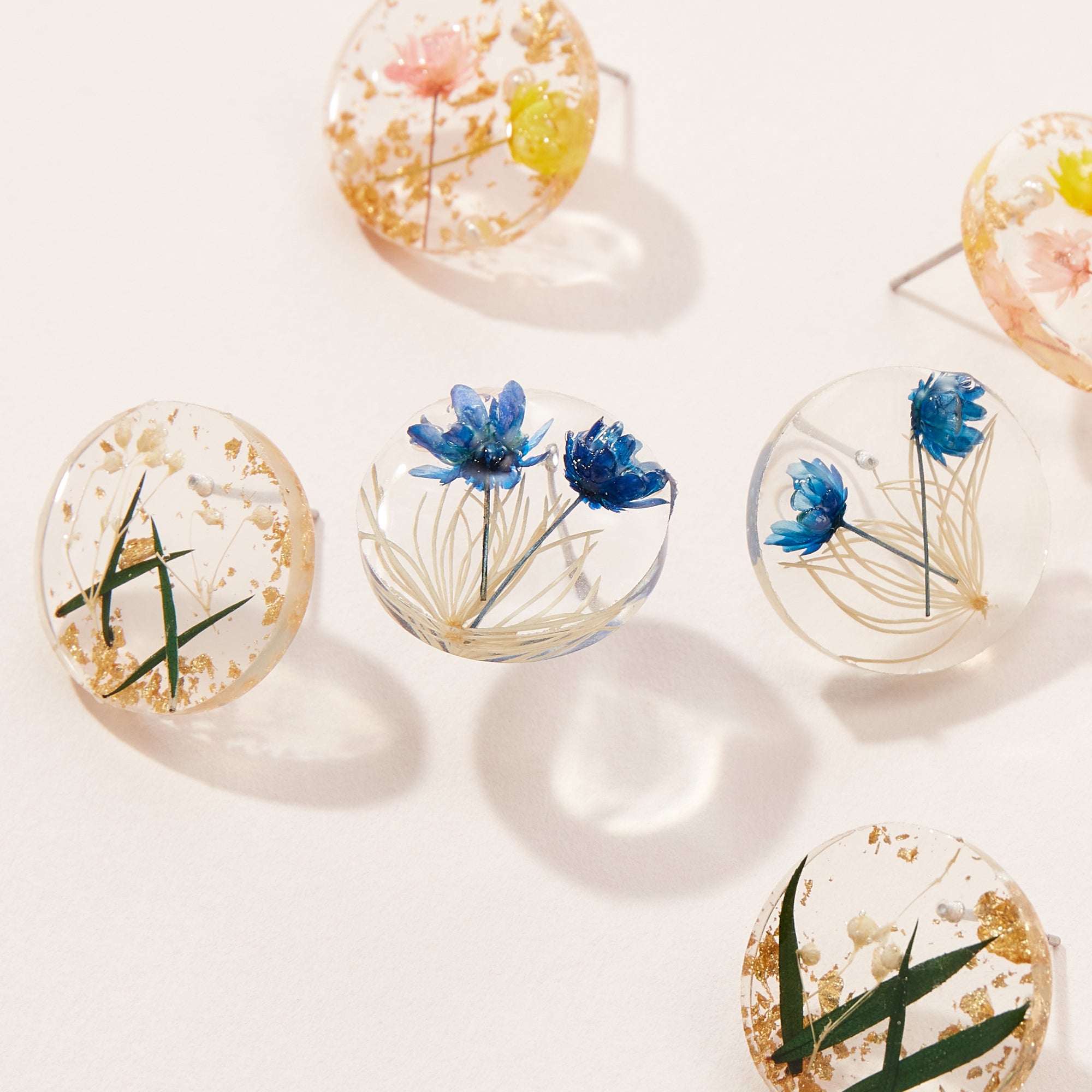 Pressed Flower Post Earrings