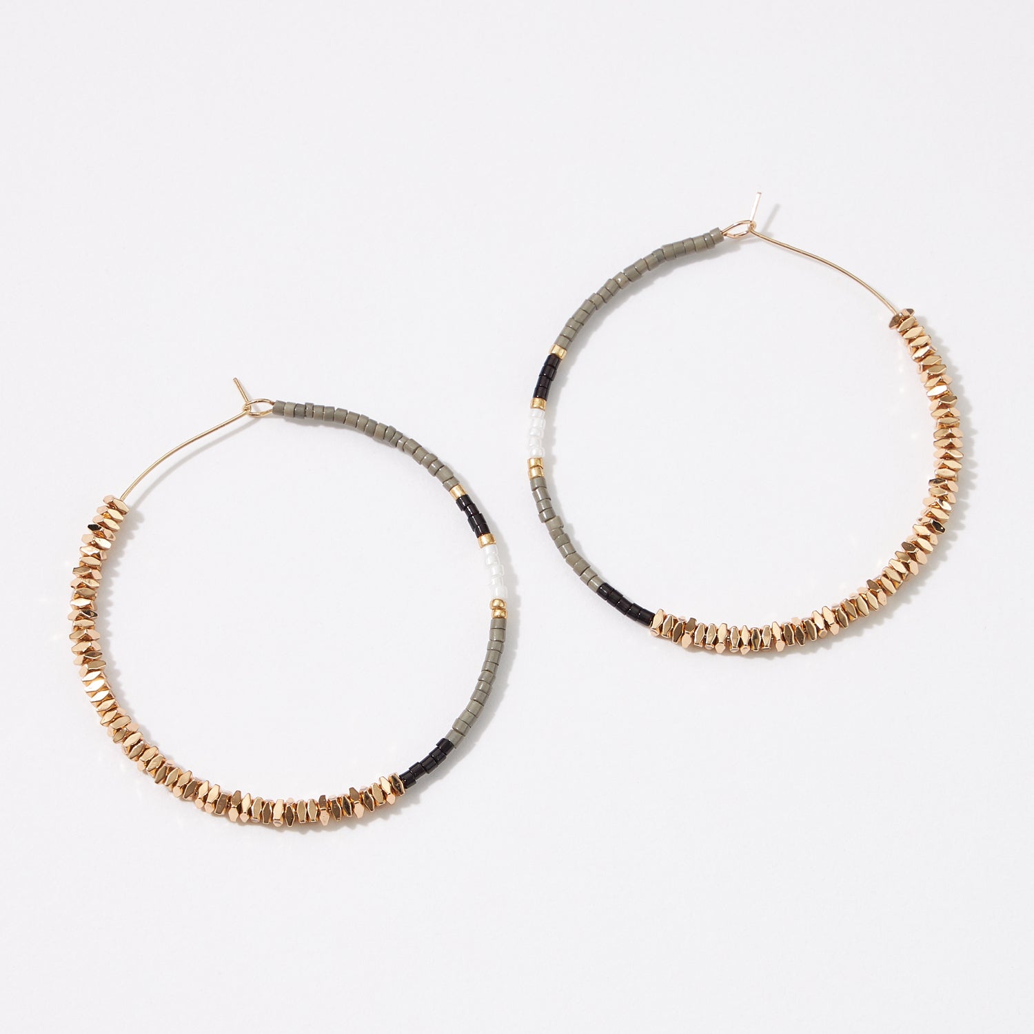 Color Block Beads Earrings