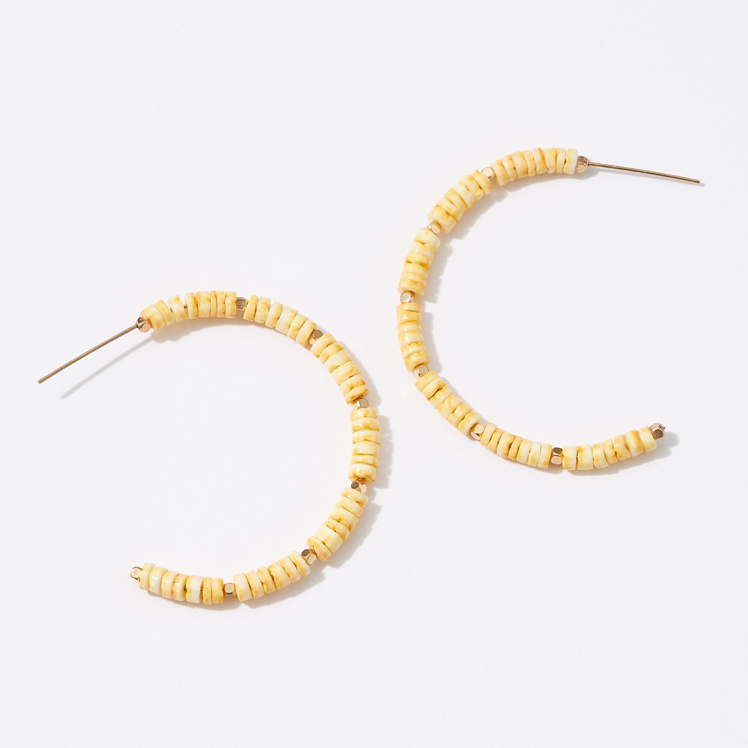 Heishe Shell Hoop Earring