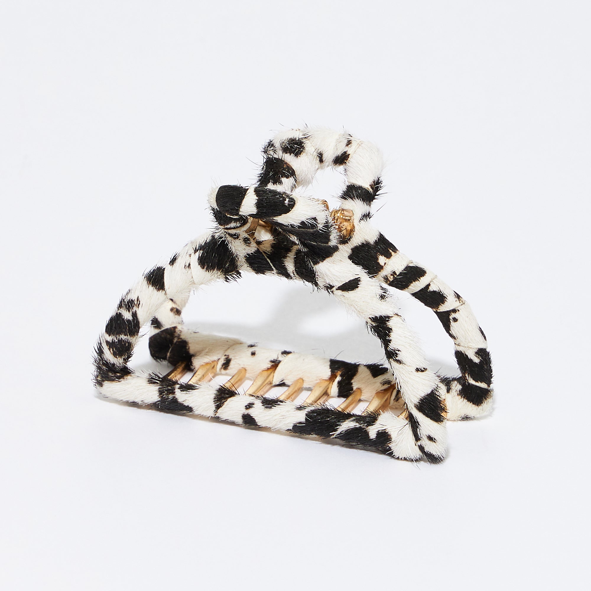 Genuine Leather Half Moon Claw Hair Clips