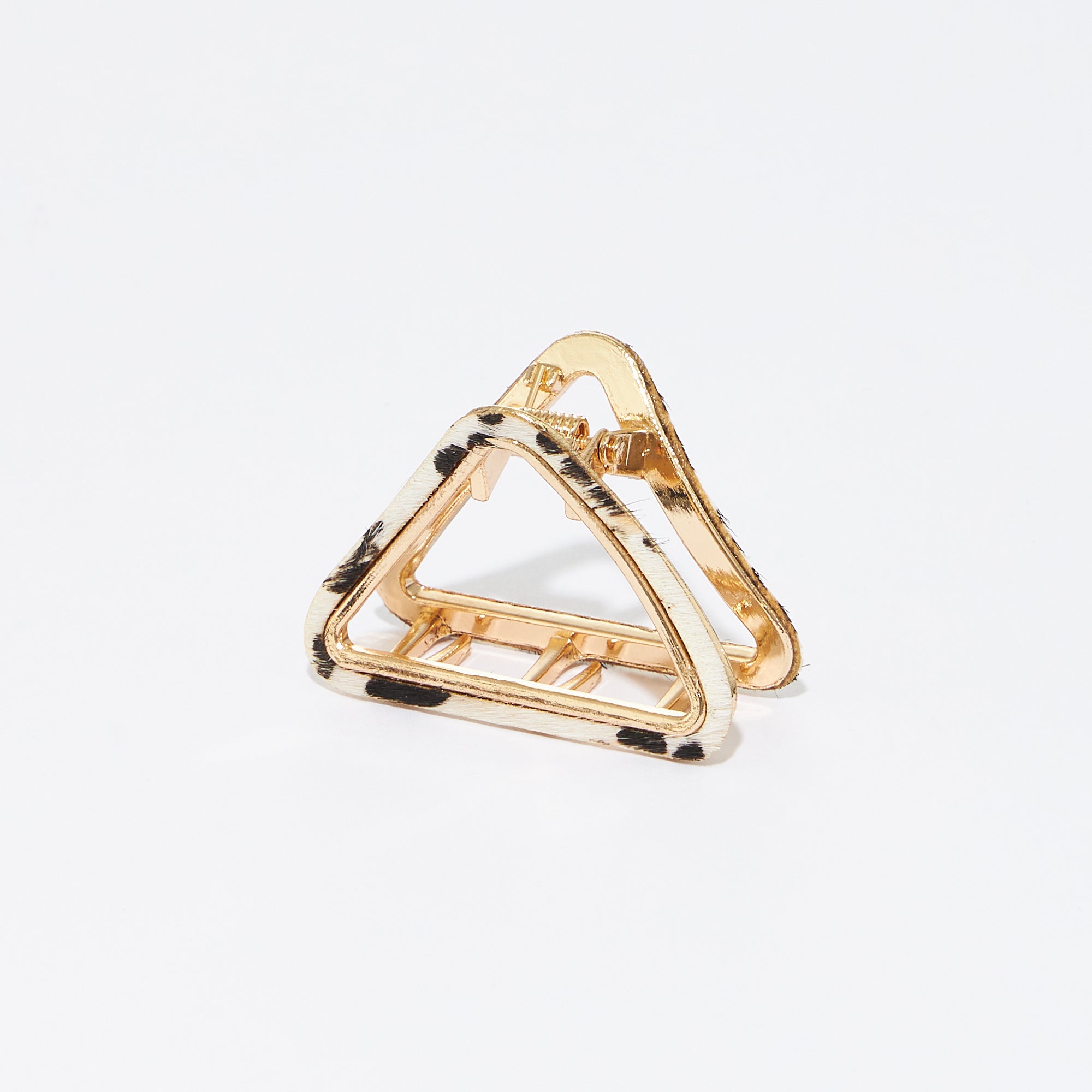 Genuine Leather Small Triangle Claw Hair Clips