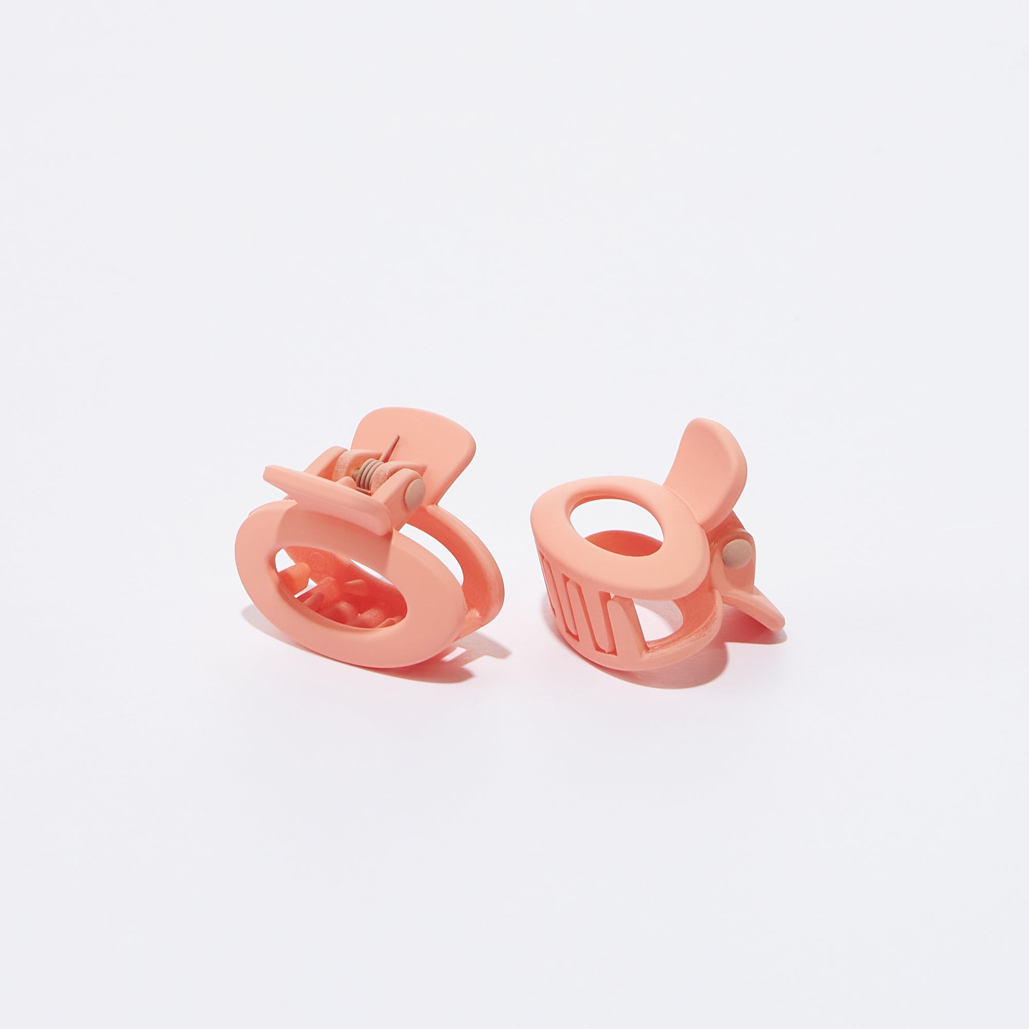 2 Pcs Set Rubber Coated Mini Claw Hair Clips