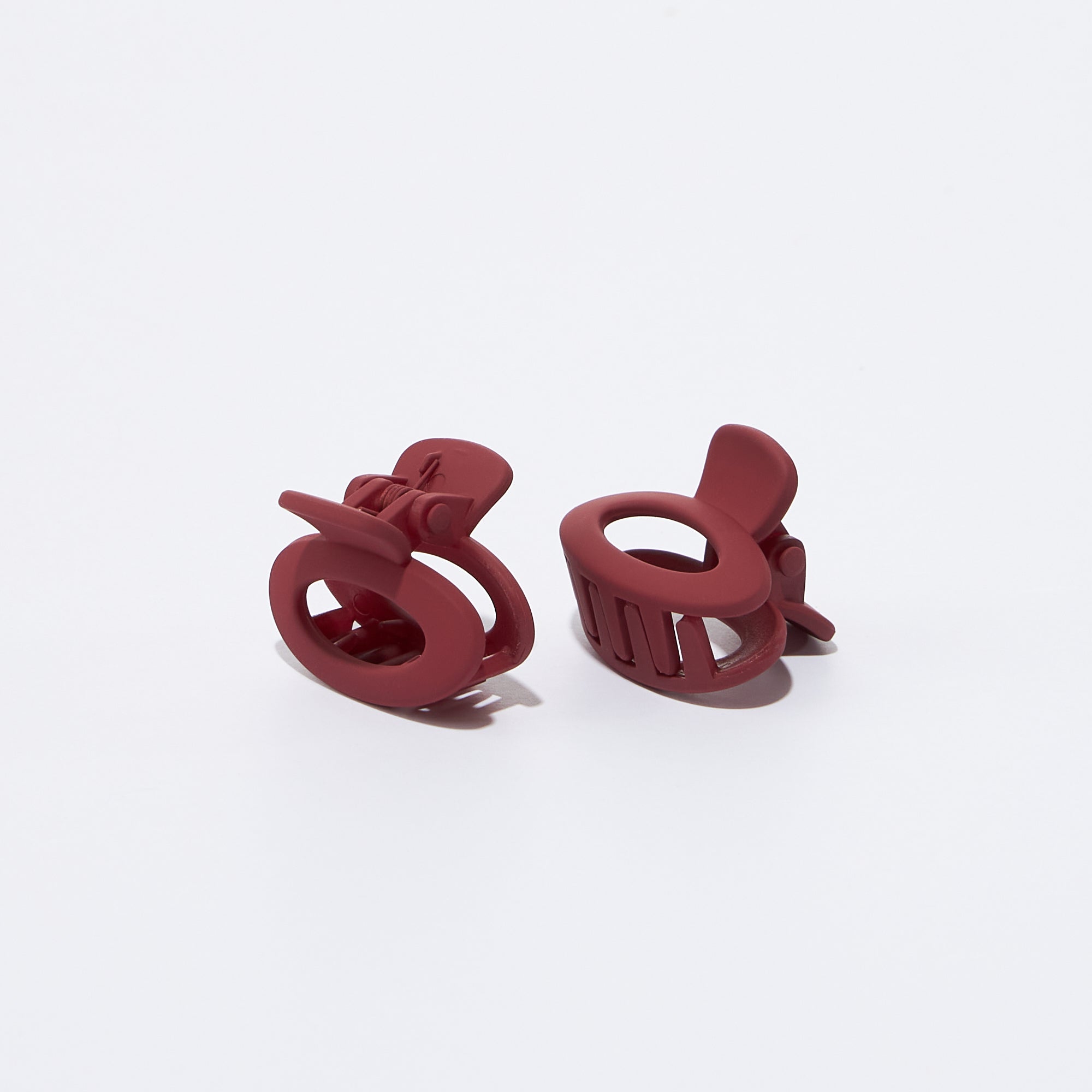 2 Pcs Set Rubber Coated Mini Claw Hair Clips