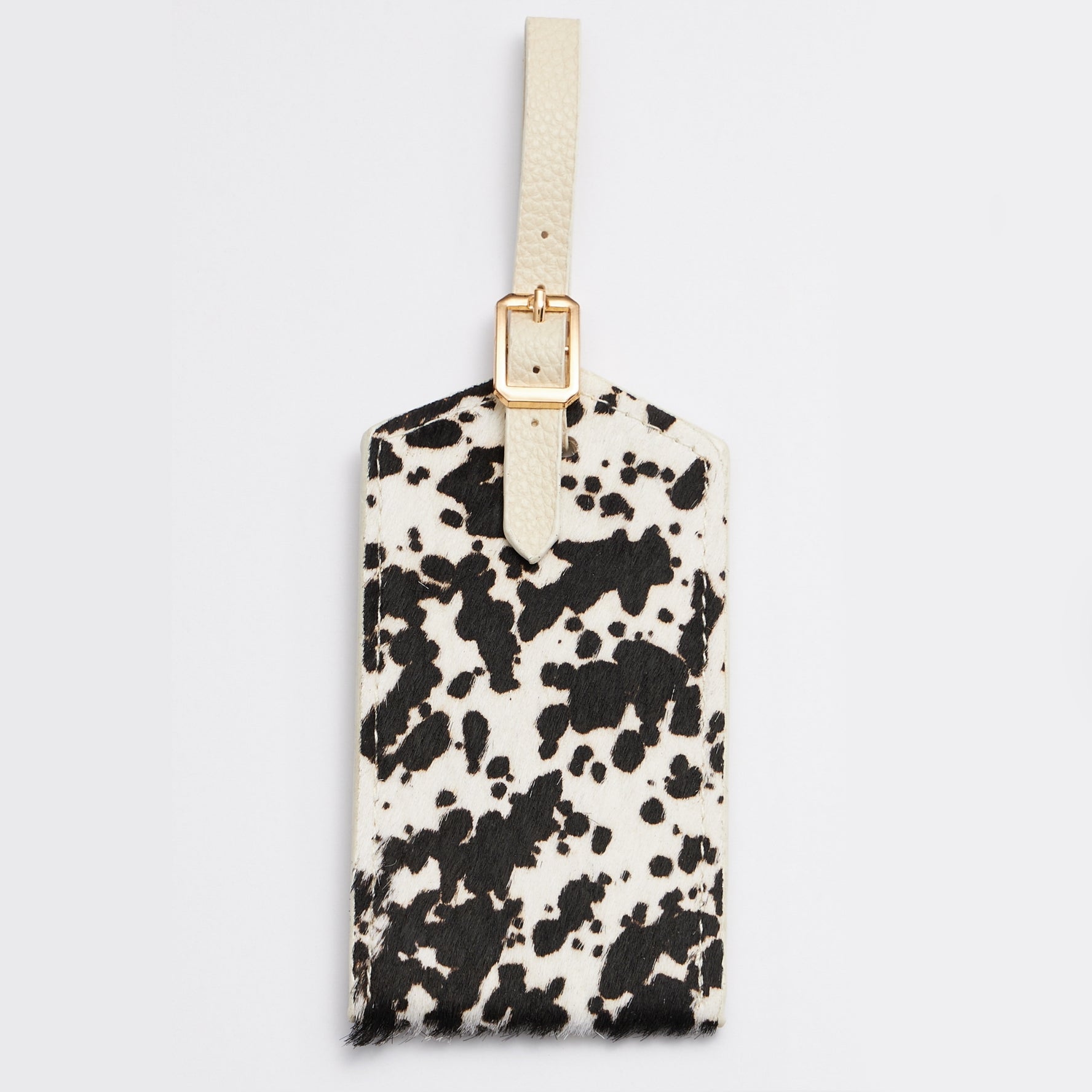 Genuine Leather Animal Print Luggage Tag - Frem